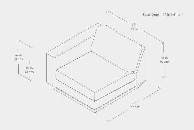 Podium Modular Arm Left Sofa Gus* Four Hands, Mid Century Modern Furniture, Old Bones Furniture Company, Old Bones Co, Modern Mid Century, Designer Furniture, https://www.oldbonesco.com/