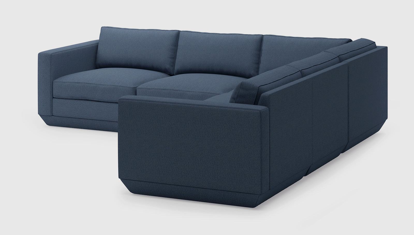 Podium Modular 5PC Corner Sectional Hanson NavySectionals Gus* Hanson Navy Four Hands, Mid Century Modern Furniture, Old Bones Furniture Company, Old Bones Co, Modern Mid Century, Designer Furniture, https://www.oldbonesco.com/