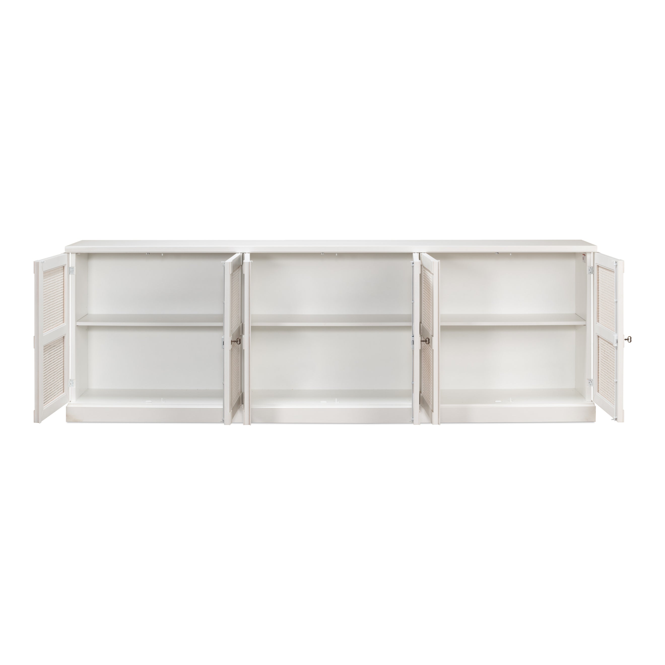 Luciana 6 Cane Door Buffet Cortina White