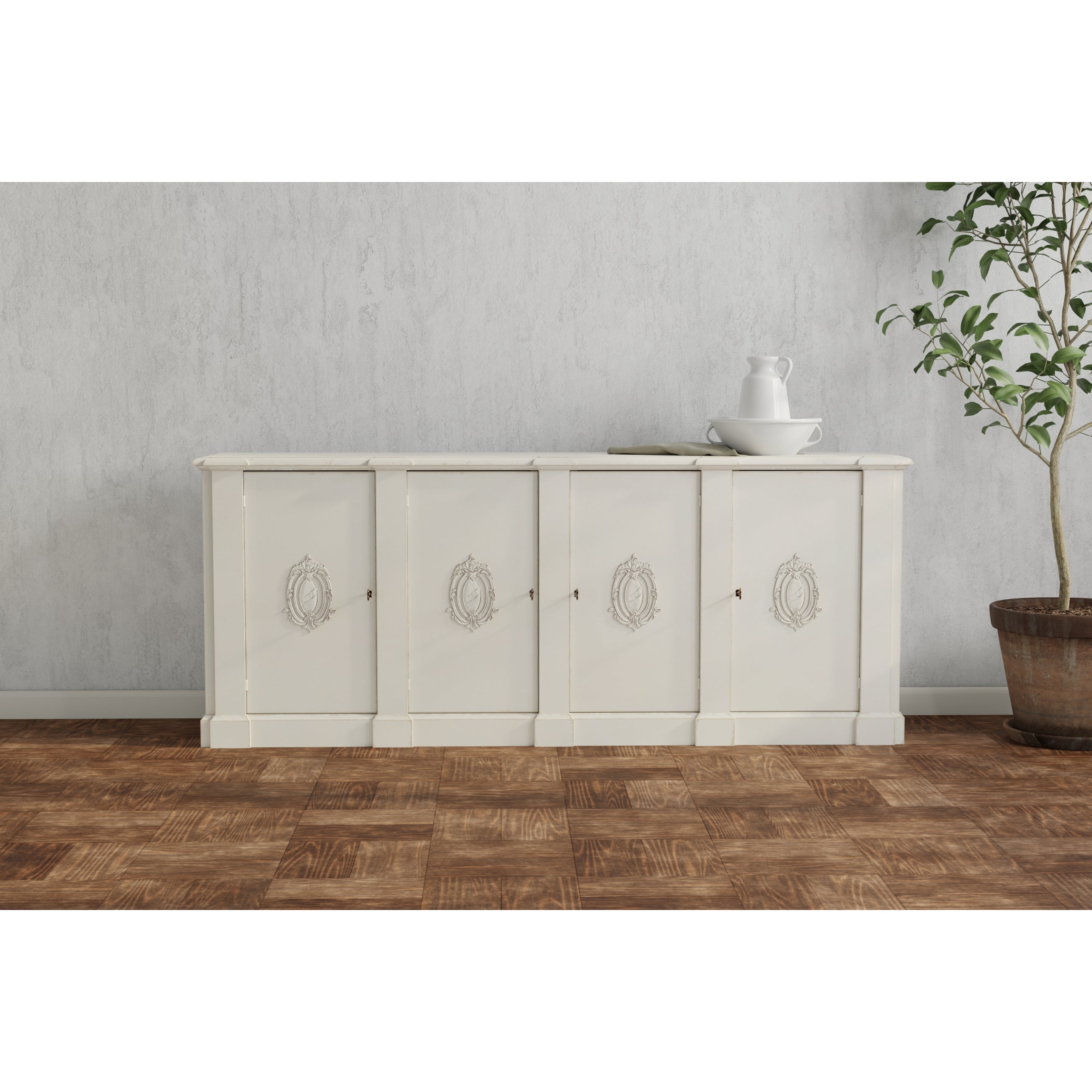 Crested Wall Cabinet