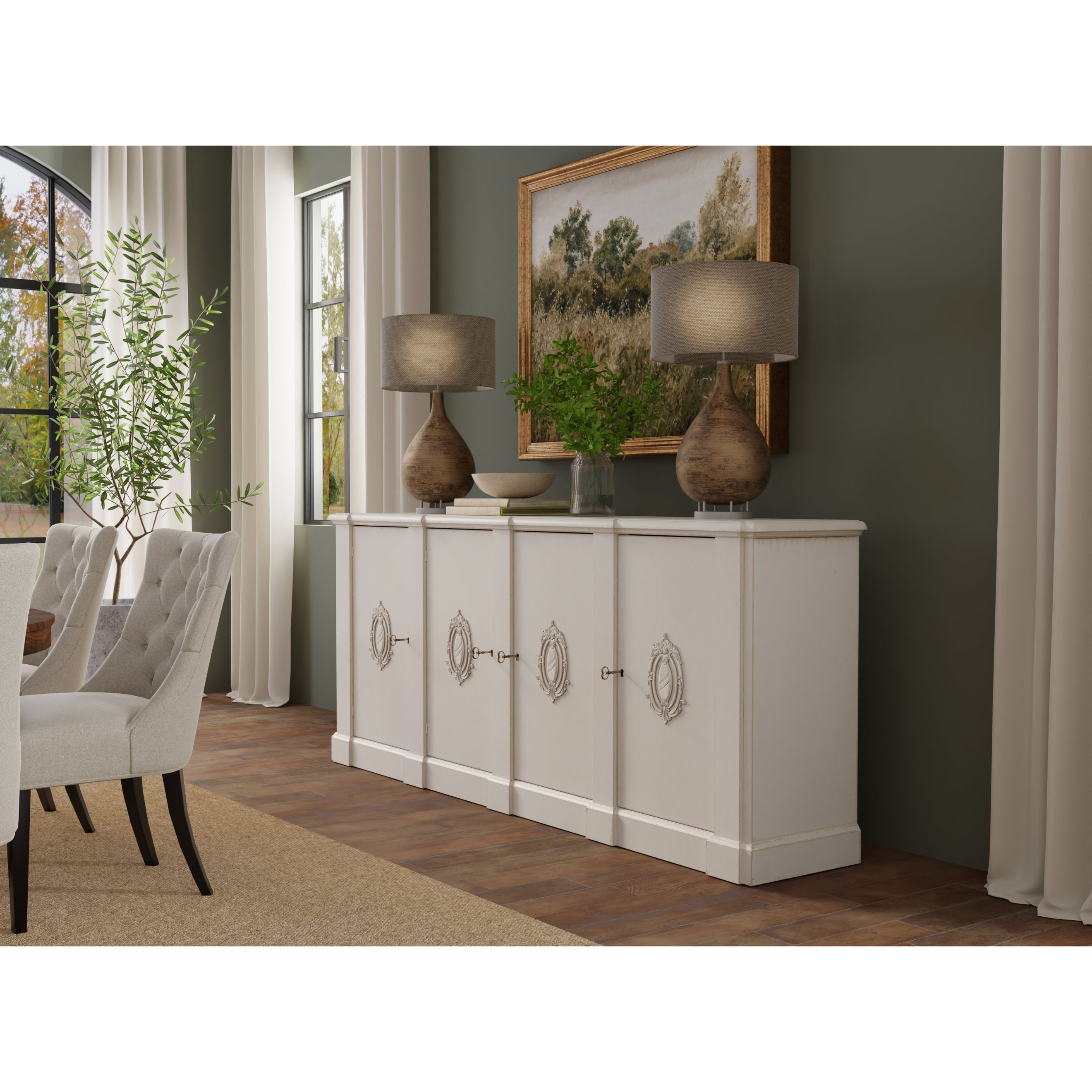 Crested Wall Cabinet