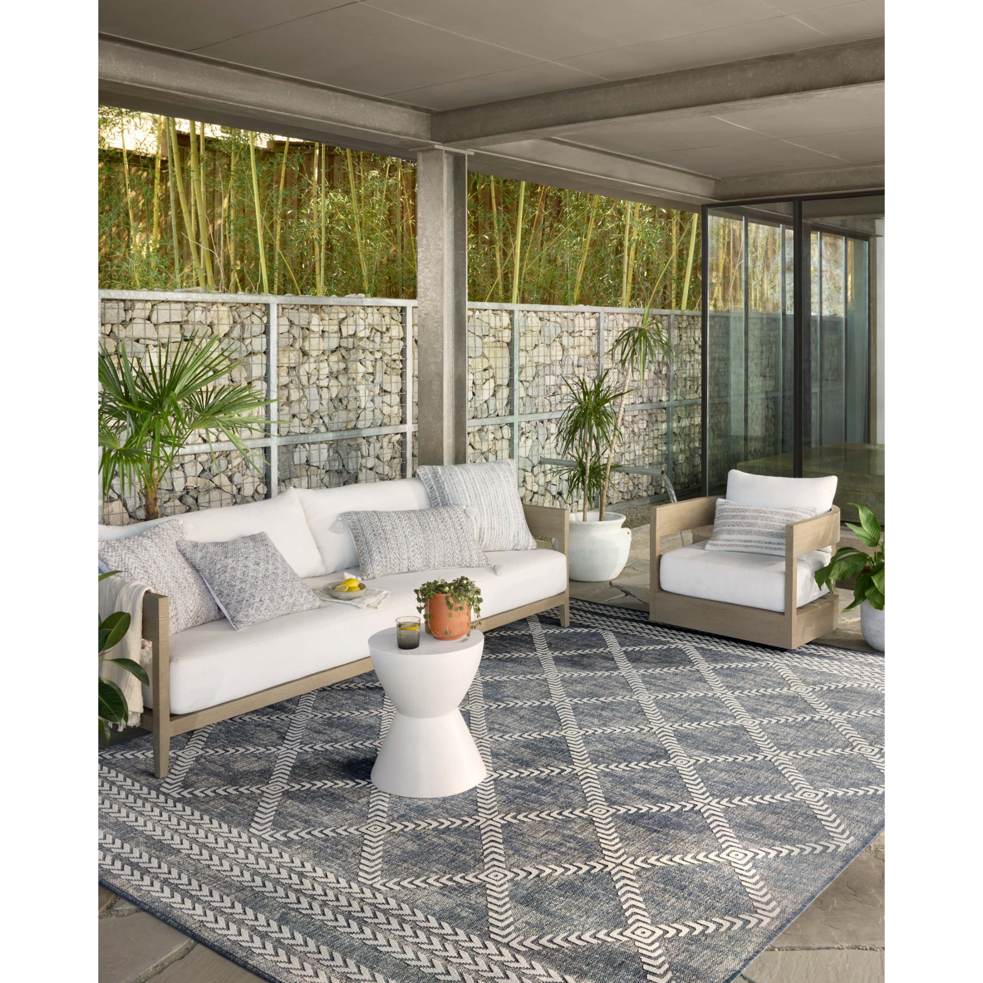 Loloi Rainier RAI-05 Denim/Ivory Rug