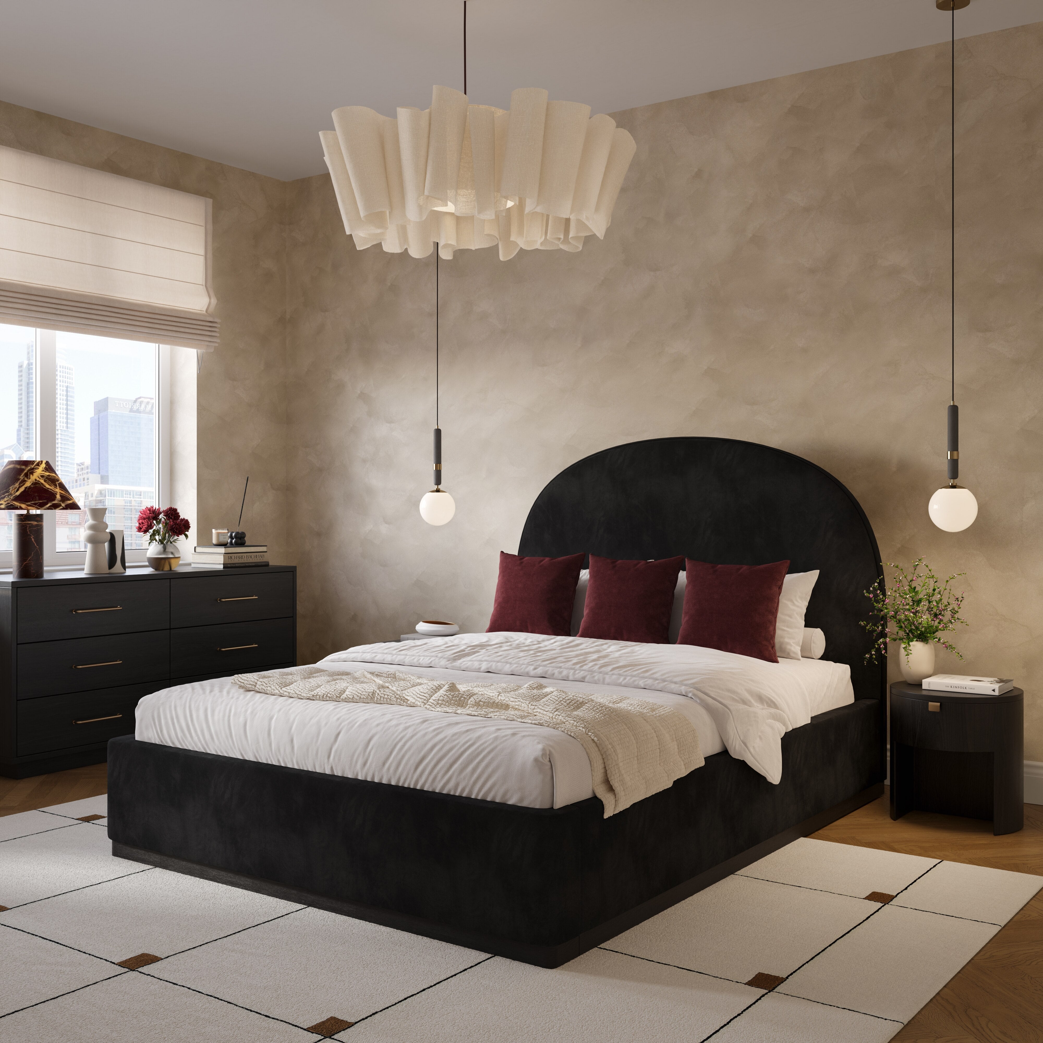 Marlow Performance Velvet Bed