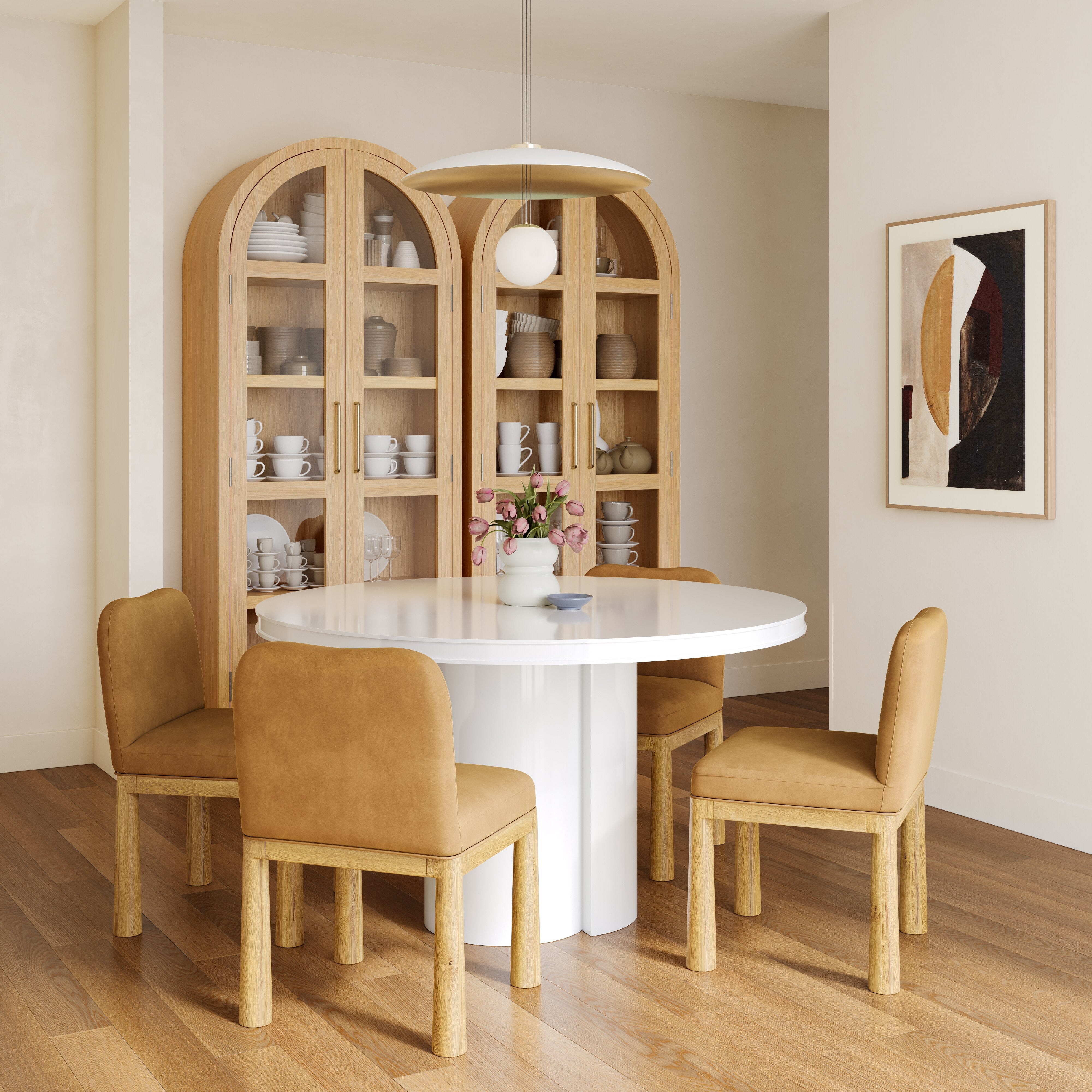 Elora 47" Lacquer Round Dining Table