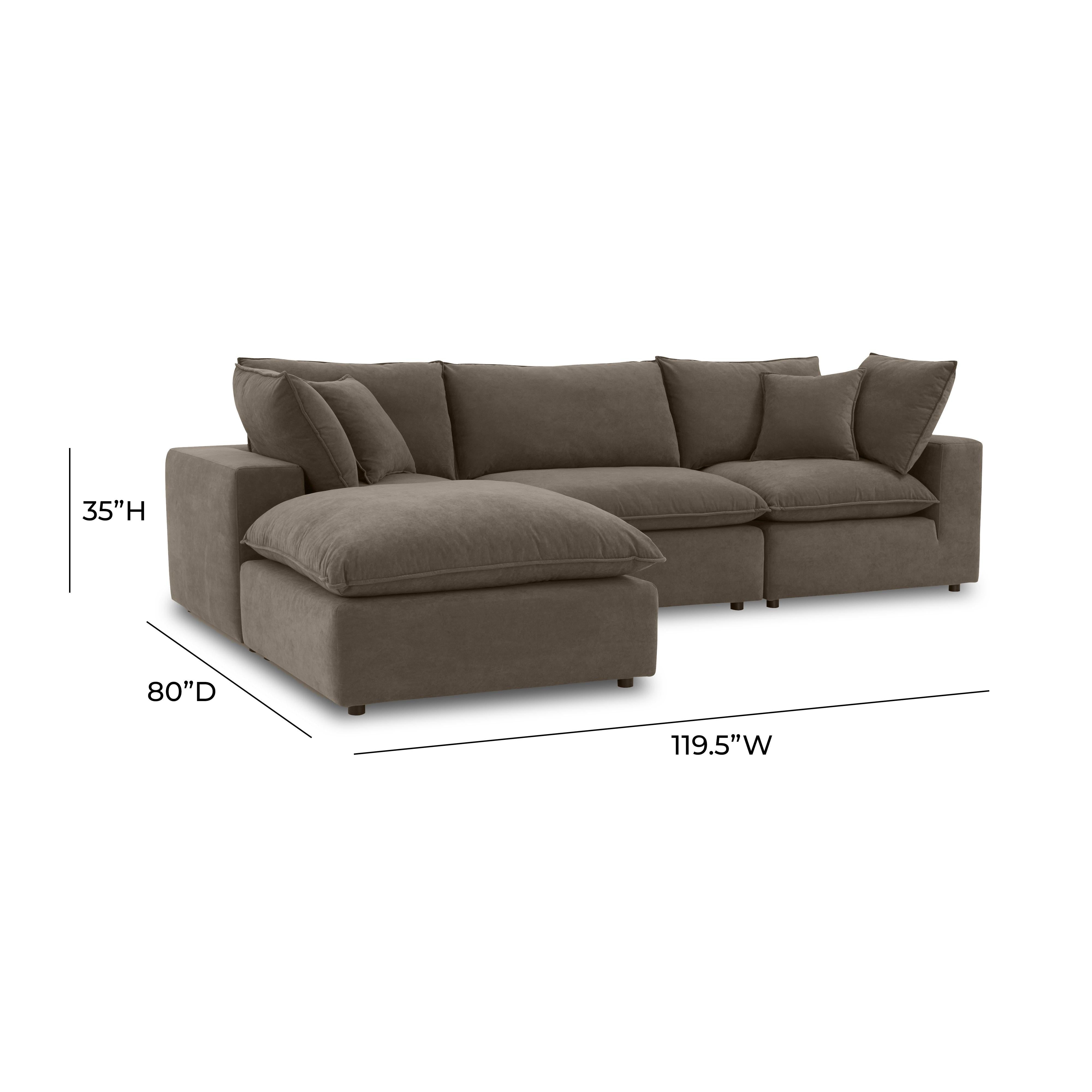 Cali Chocolate Brown Performance Velvet 4 Piece Sectional Sectionals TOV Furniture , Black Friday Sale TOV Furniture Furniture Sale, Old Bones Co, Mid Century Furniture Sale, Four Hands Furniture, Black Friday Sale Cali Chocolate Brown Performance Velvet 4 Piece Sectional,Gus Sale, Perigold Cali Chocolate Brown Performance Velvet 4 Piece Sectional Sectionals Black Friday Sale , Perigold Sale Cali Chocolate Brown Performance Velvet 4 Piece Sectional,Cali Chocolate Brown Performance Velvet 4 Piece Sectional L