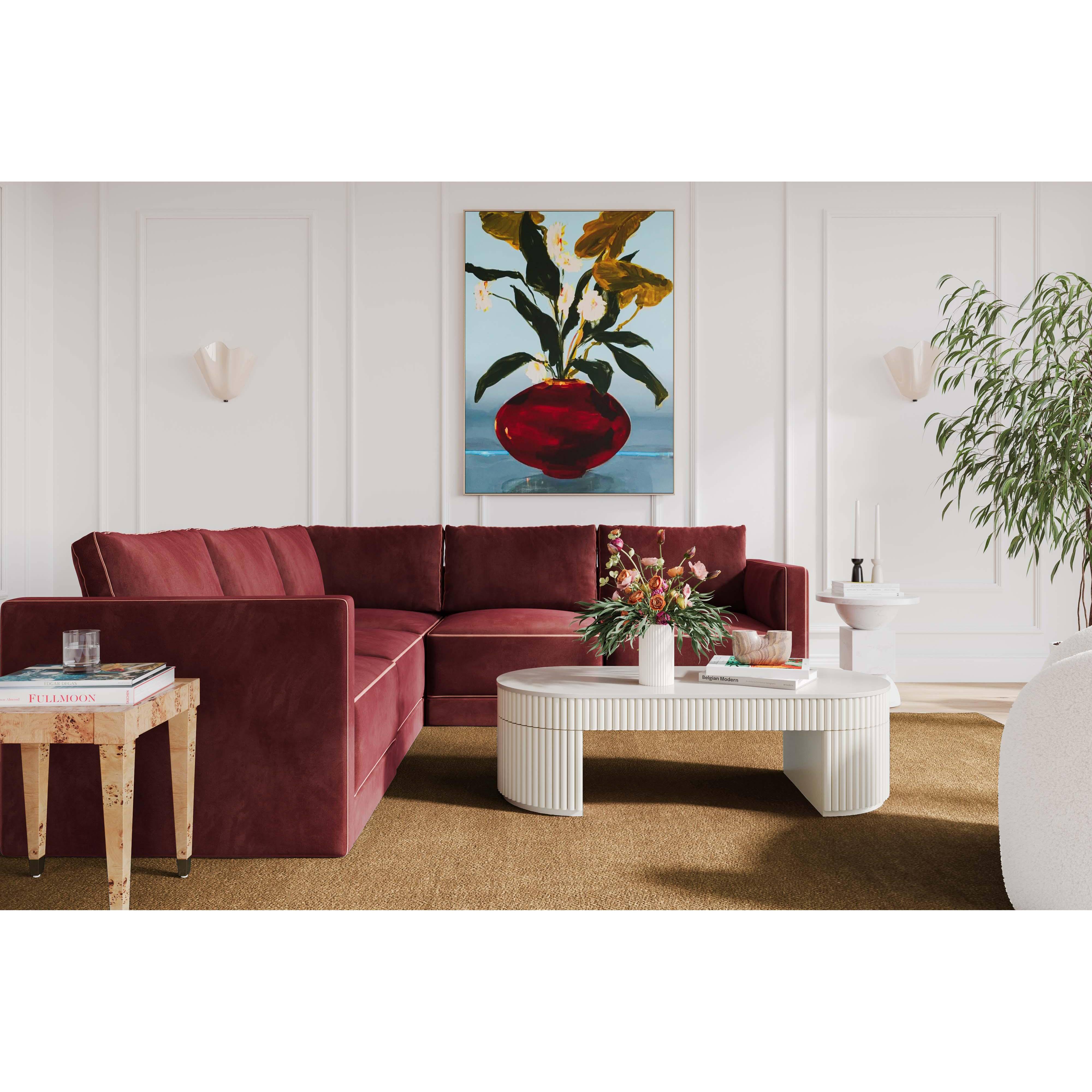 Willow 5-Piece Performance Velvet Modular L Sectional