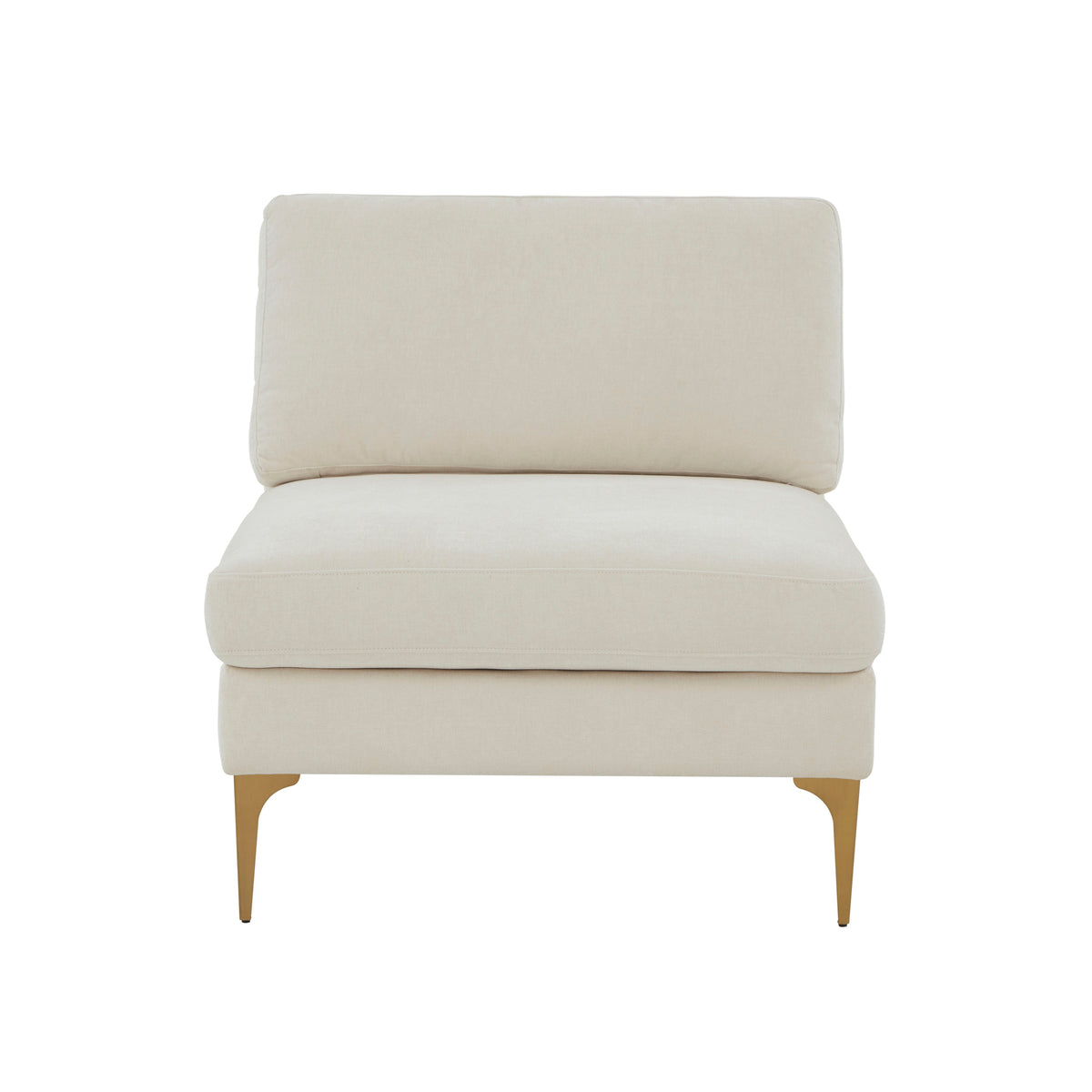 Serena Performance Velvet Modular Armless Chair by TOV Furniture