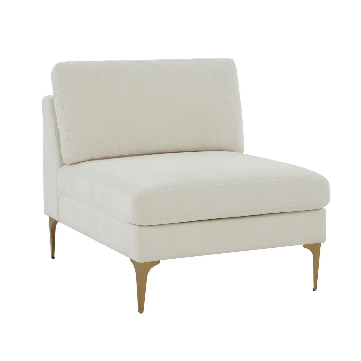 Serena Performance Velvet Modular Armless Chair by TOV Furniture