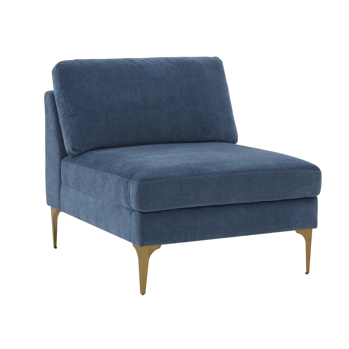 Serena Performance Velvet Modular Armless Chair by TOV Furniture