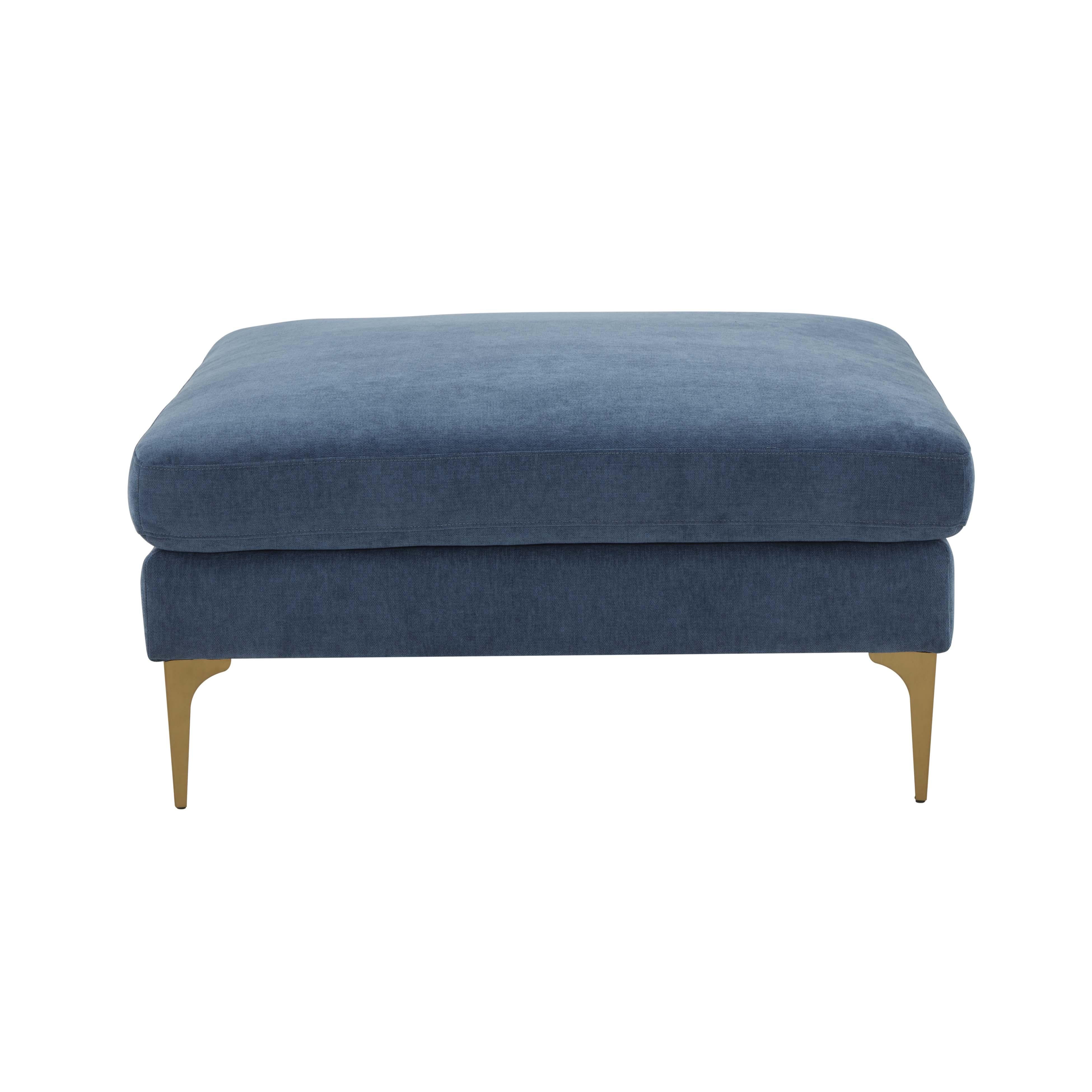 Serena Performance Velvet Ottoman