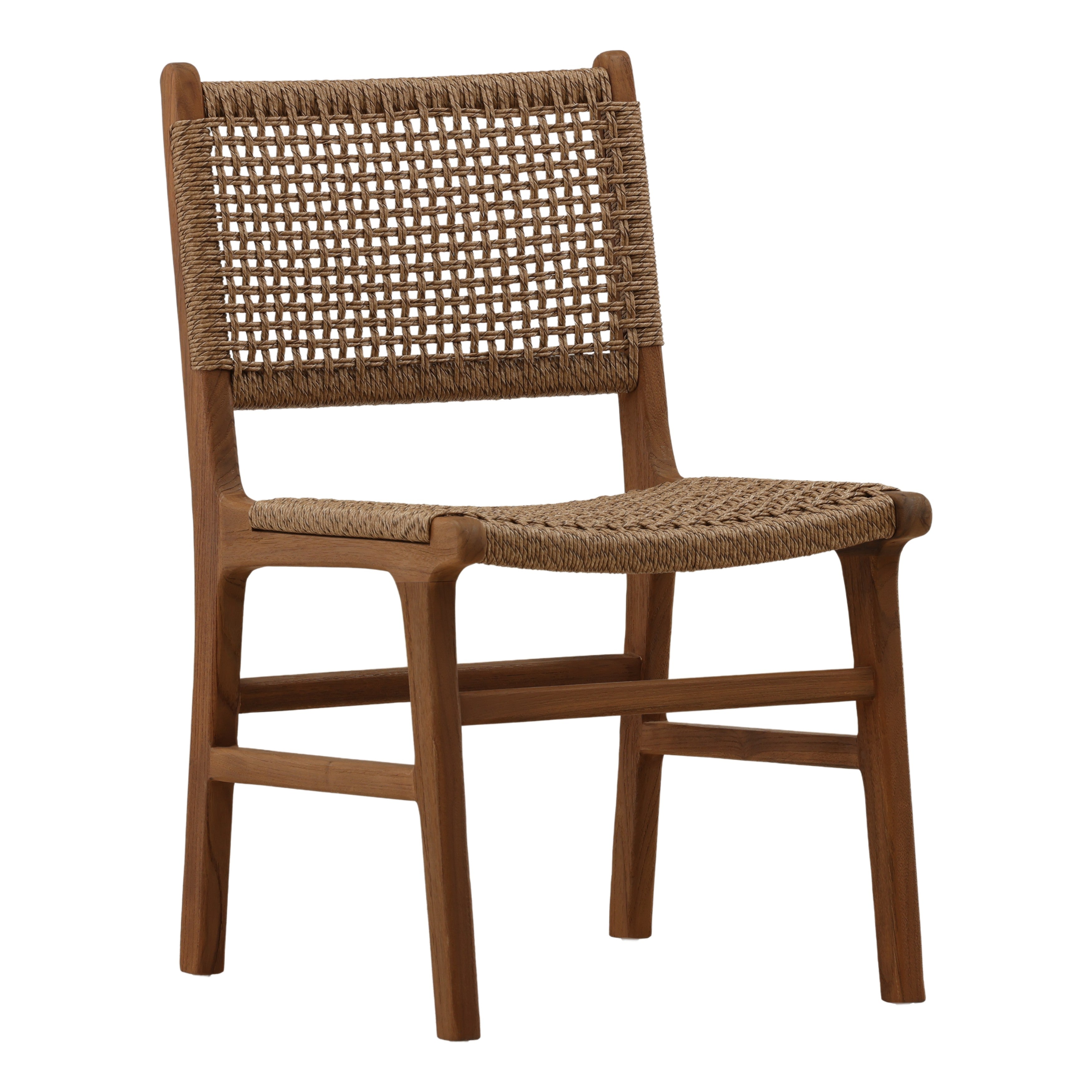 Dakota Outdoor Armless Dining Chair - Light Brown