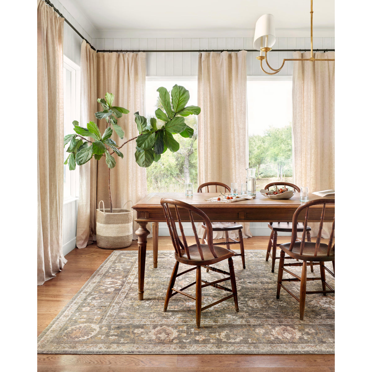 Chris Loves Julia x Loloi Rosemarie Sage/Blush Rug