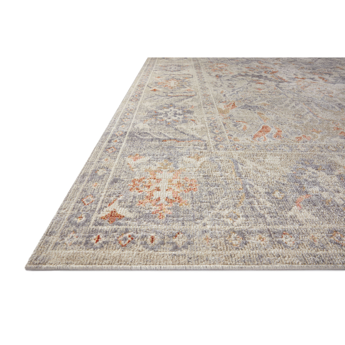 Chris Loves Julia x Loloi Rosemarie Oatmeal/Lavender Rug