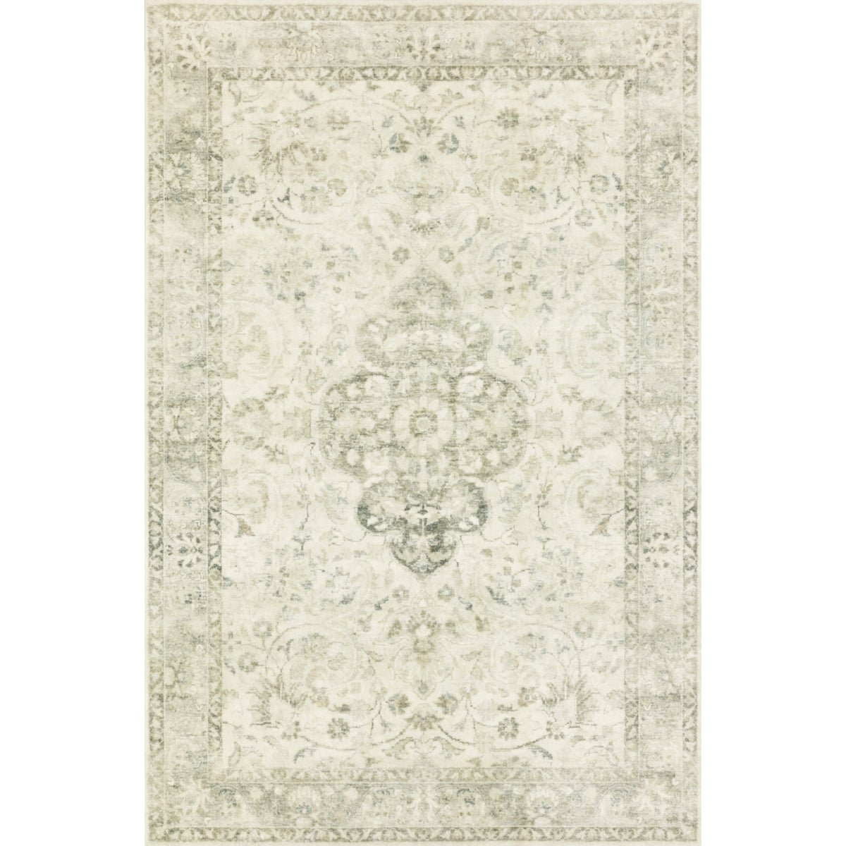 Loloi Rosette Ivory/Silver Rug by Loloi