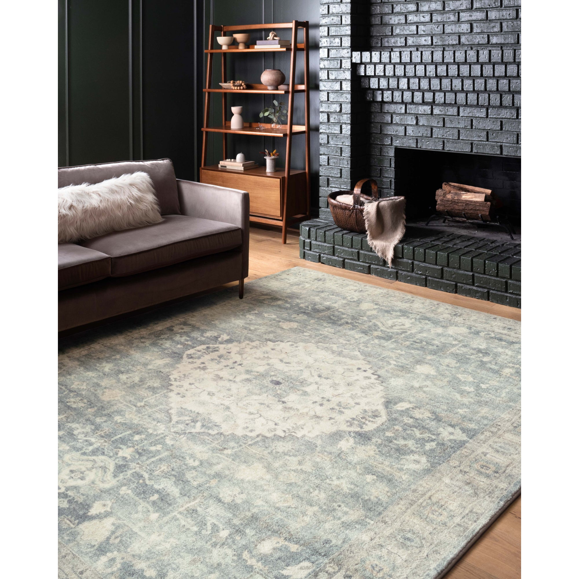 Loloi Rosette Denim/Fog Rug