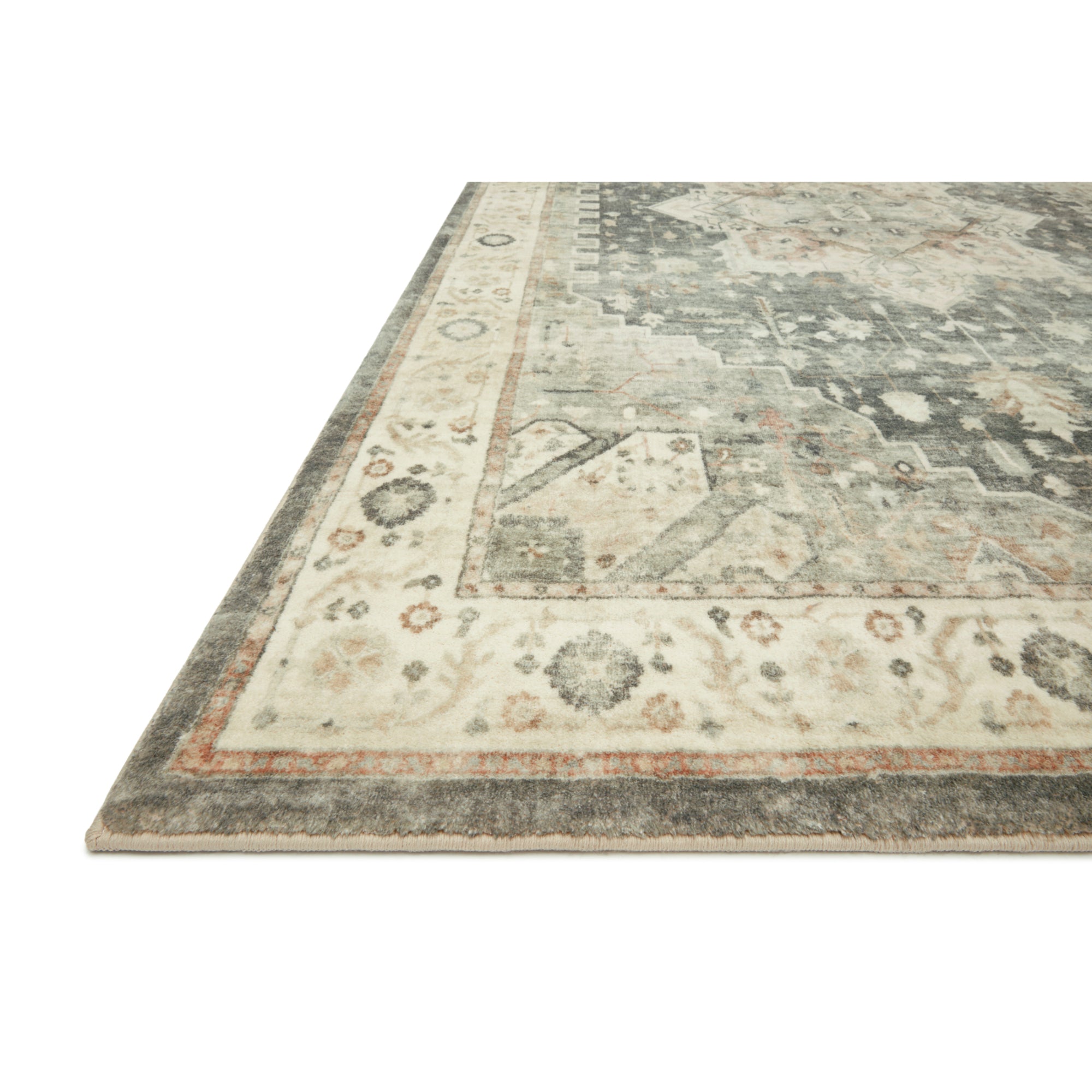 Loloi Rosette Slate/Ivory Rug