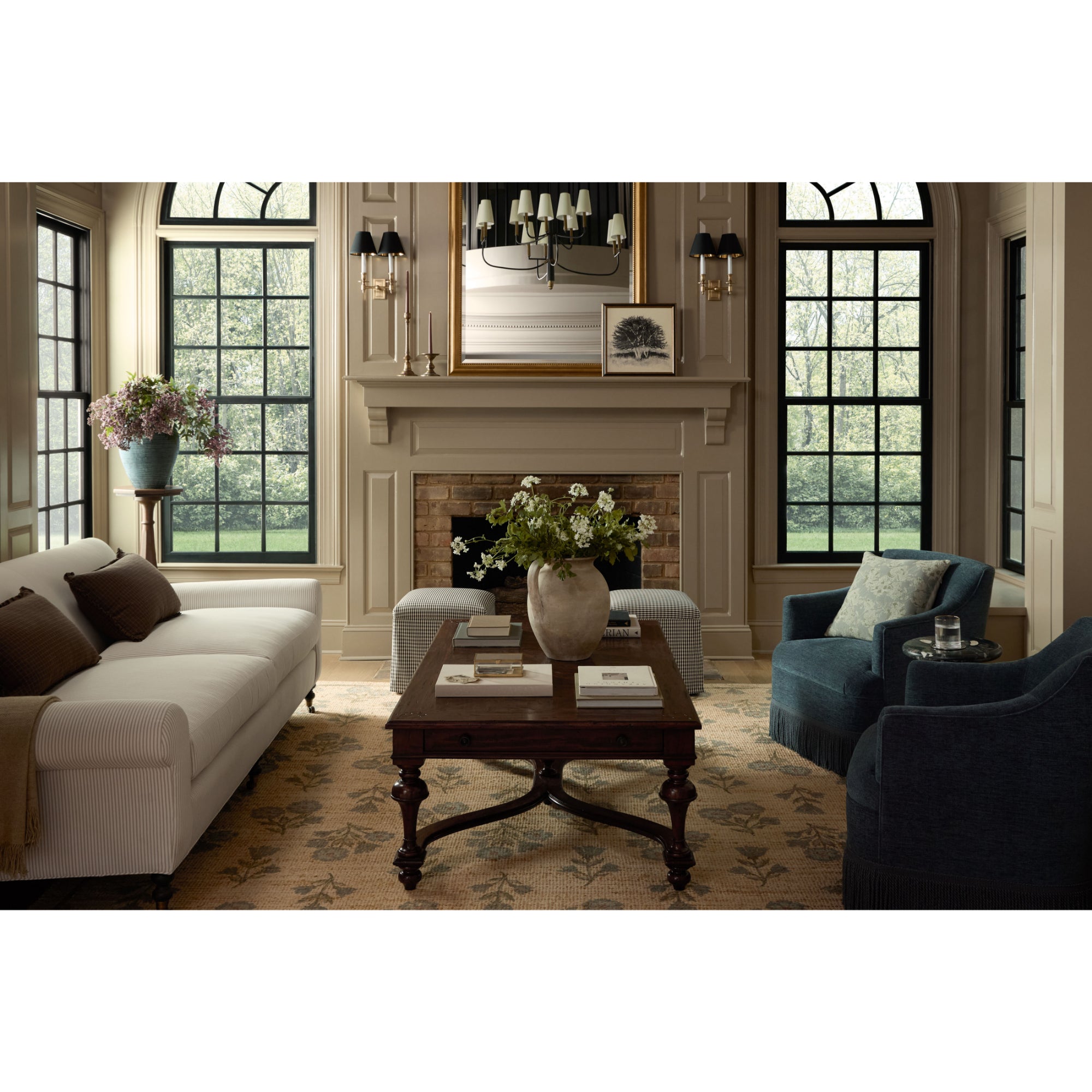 Chris Loves Julia x Loloi Rue Moss/Blue Rug