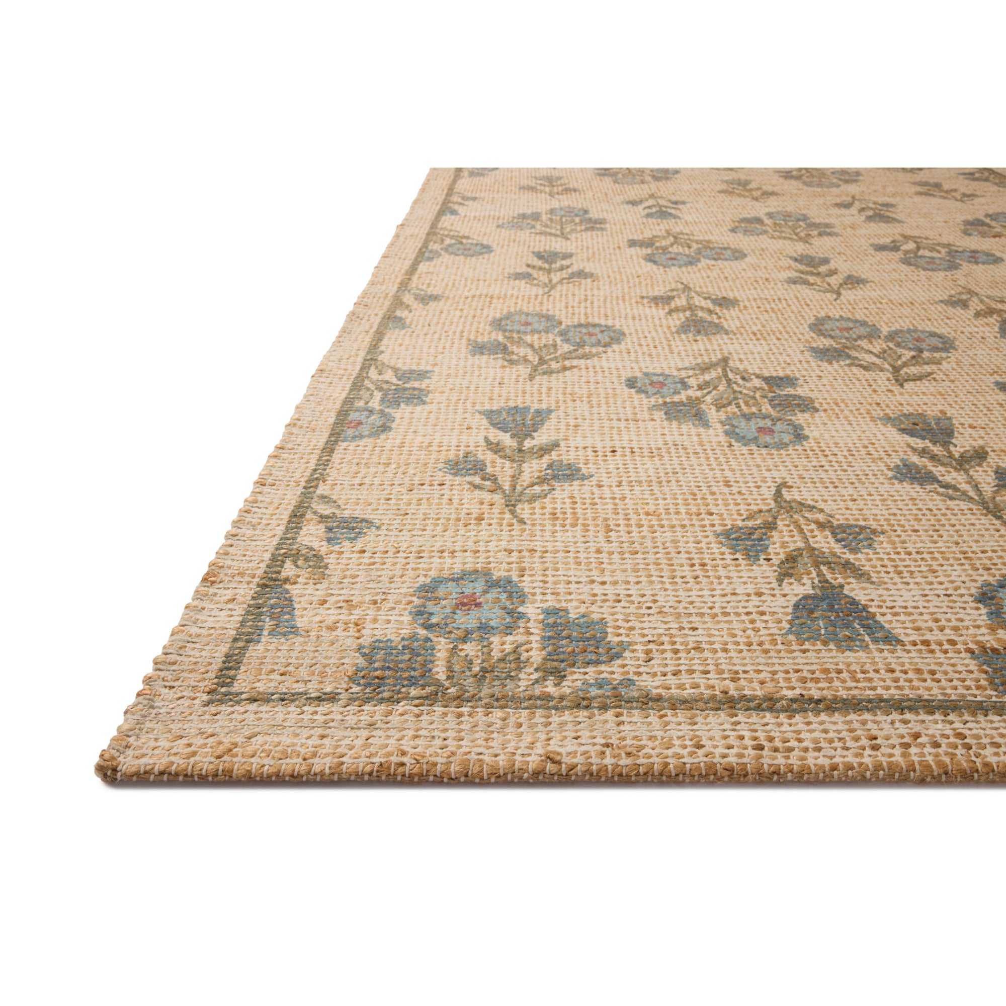 Chris Loves Julia x Loloi Rue Moss/Blue Rug