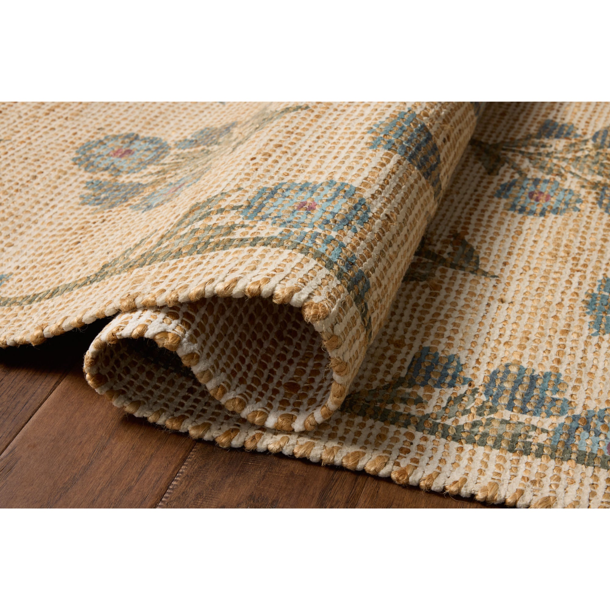 Chris Loves Julia x Loloi Rue Moss/Blue Rug