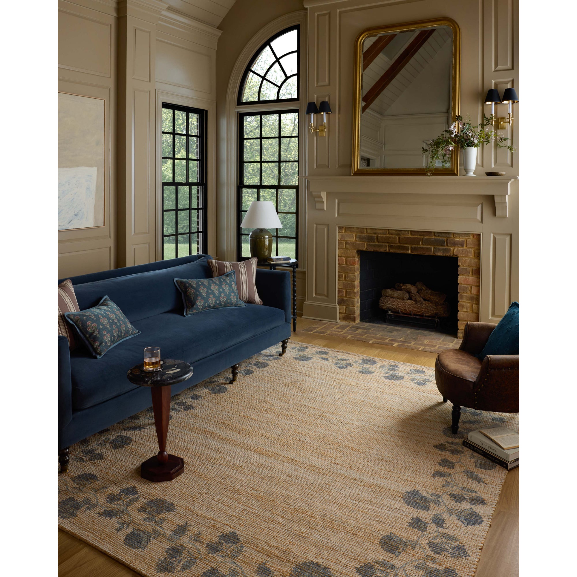 Chris Loves Julia x Loloi Rue Natural/Denim Rug
