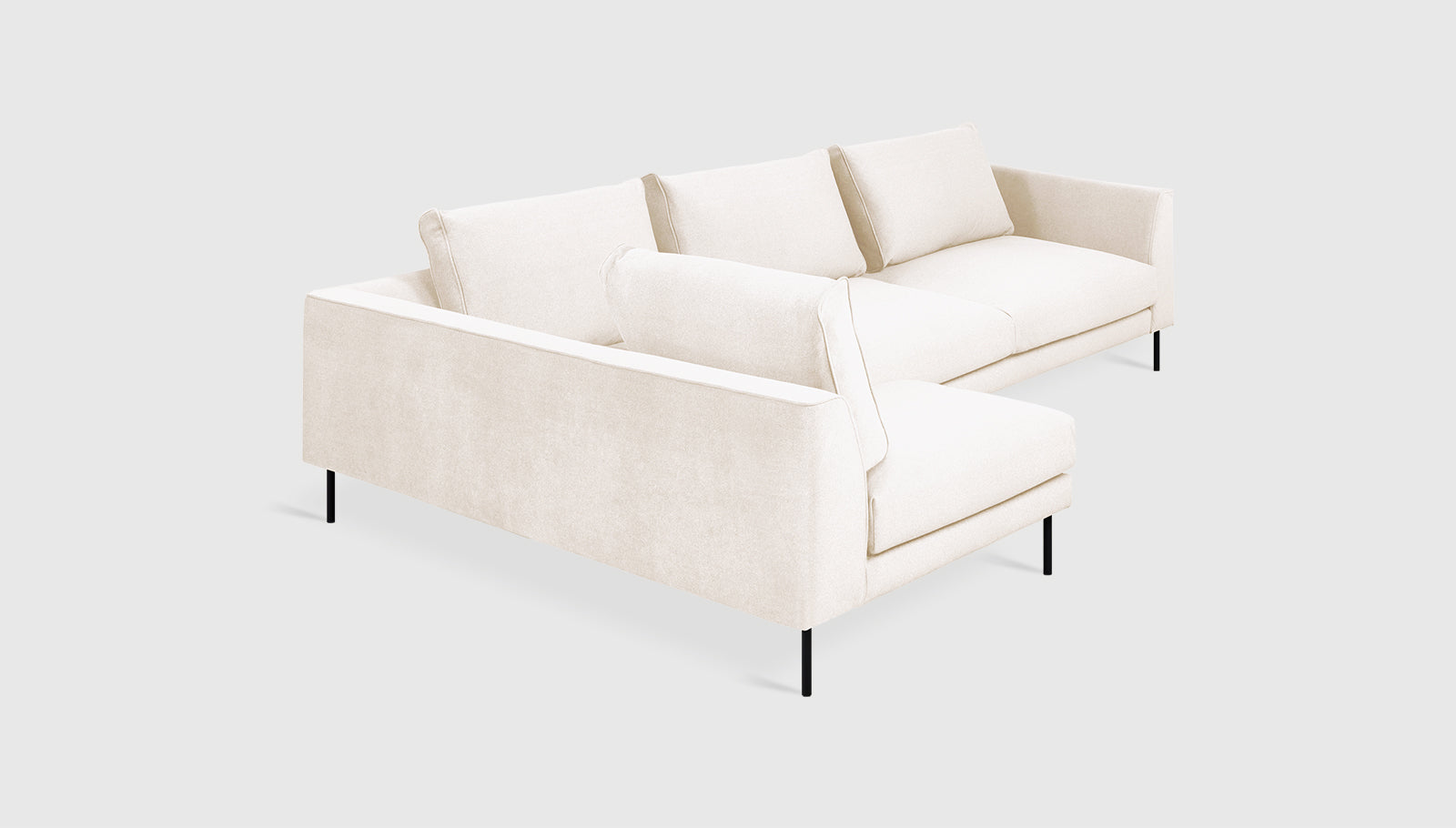 Renfrew Sectional Merino Cream / Black / Left FacingSectional Sofa Gus* Merino Cream Black Left Facing Four Hands, Mid Century Modern Furniture, Old Bones Furniture Company, Old Bones Co, Modern Mid Century, Designer Furniture, https://www.oldbonesco.com/