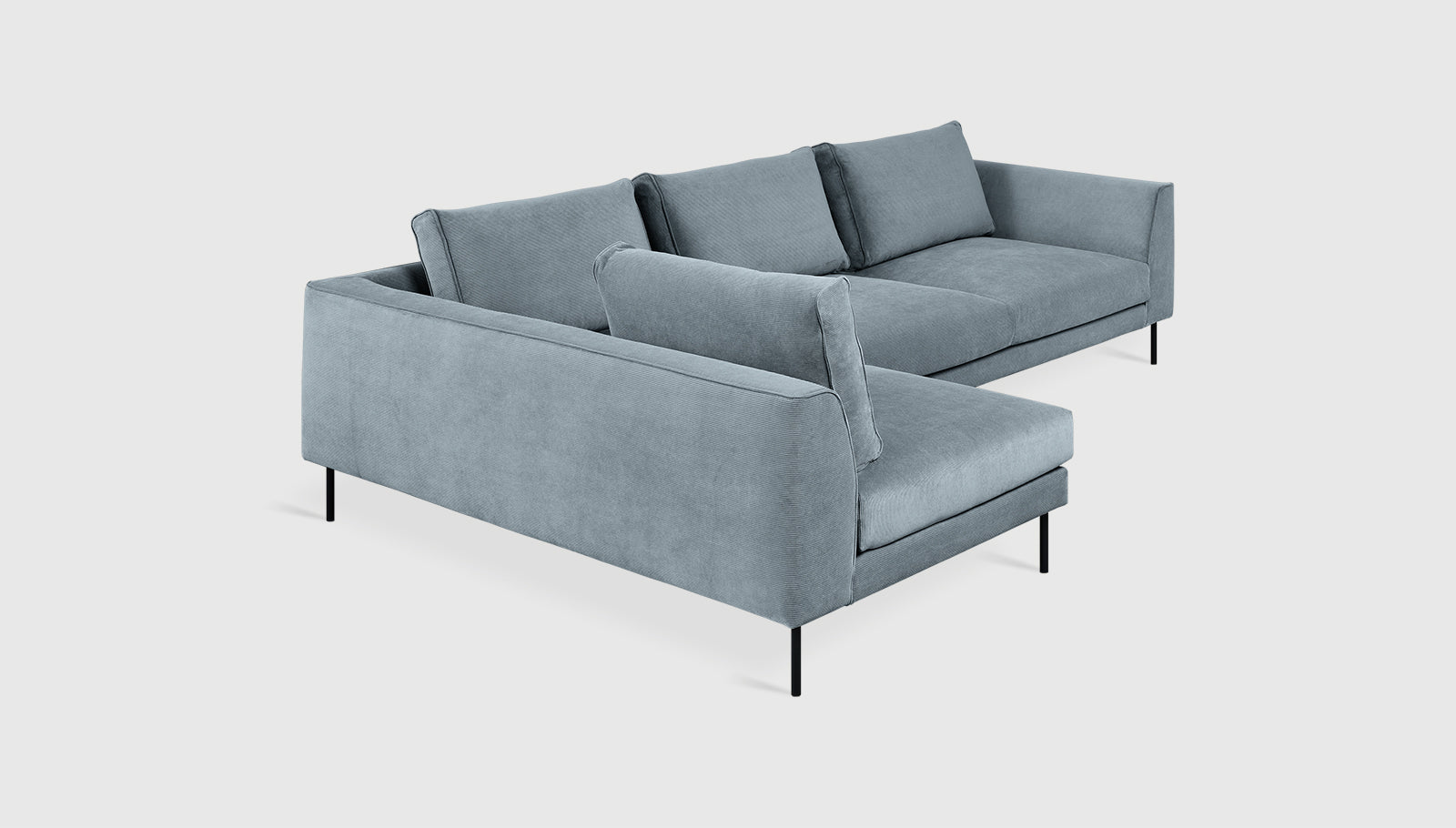 Renfrew Sectional Mersey Skyline / Black / Left FacingSectional Sofa Gus* Mersey Skyline Black Left Facing Four Hands, Mid Century Modern Furniture, Old Bones Furniture Company, Old Bones Co, Modern Mid Century, Designer Furniture, https://www.oldbonesco.com/