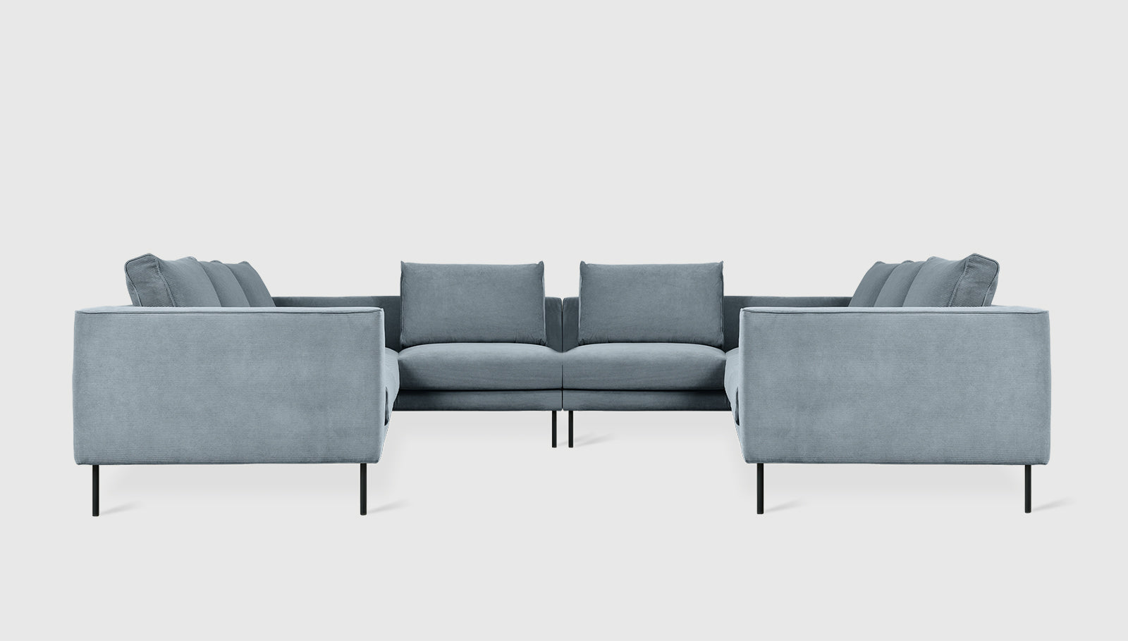 Renfrew U-Shaped Sectional Mersey Skyline / BlackSectional Sofa Gus* Mersey Skyline Black Four Hands, Mid Century Modern Furniture, Old Bones Furniture Company, Old Bones Co, Modern Mid Century, Designer Furniture, https://www.oldbonesco.com/