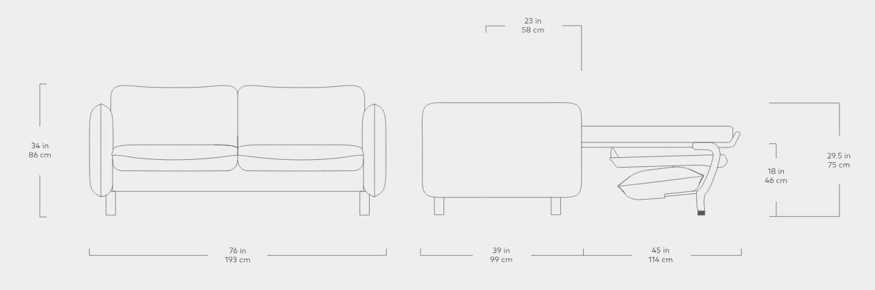 Rialto Sofabed Sofabed Gus* Four Hands, Mid Century Modern Furniture, Old Bones Furniture Company, Old Bones Co, Modern Mid Century, Designer Furniture, https://www.oldbonesco.com/