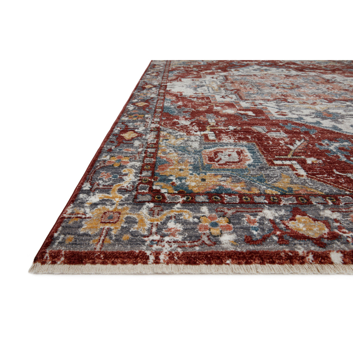 Loloi Samra Brick/Grey Rug by Loloi