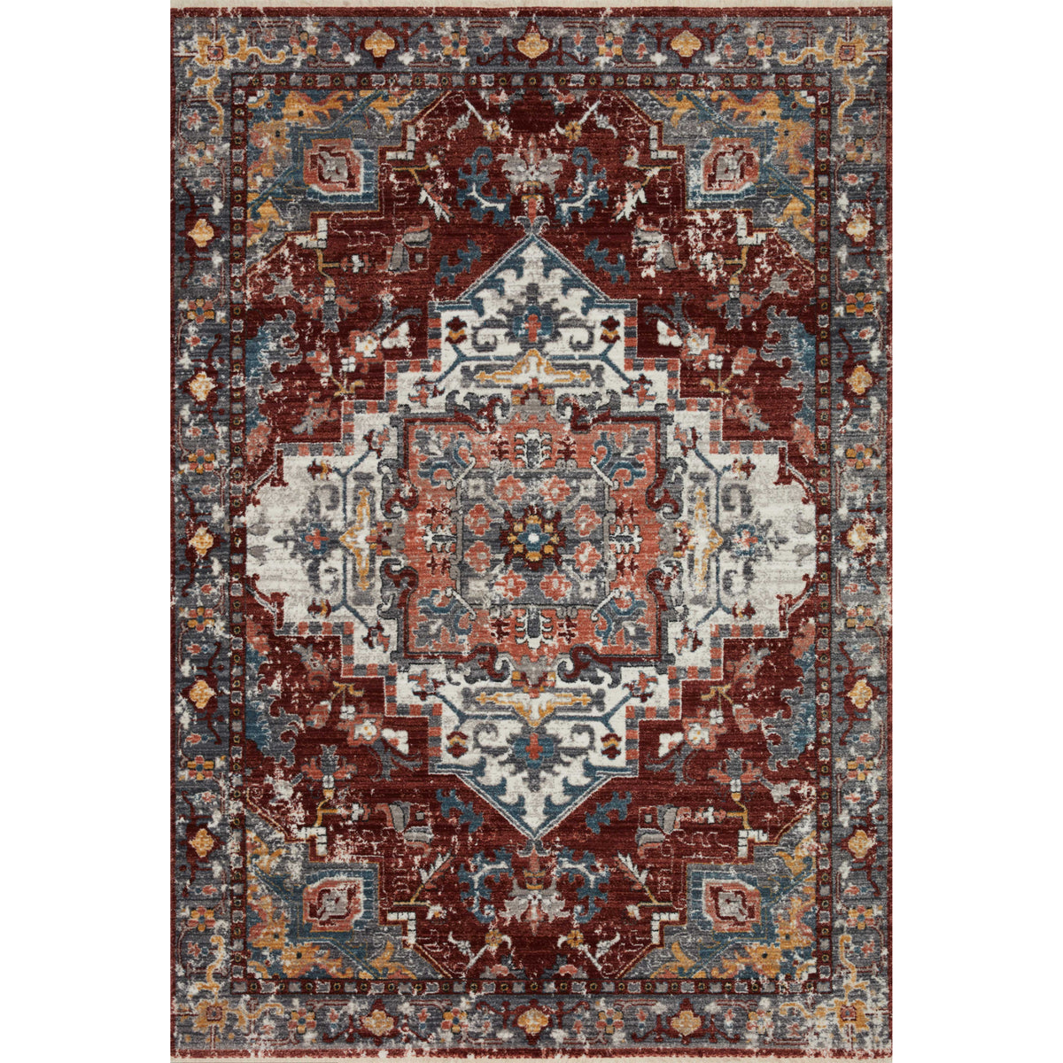 Loloi Samra Brick/Grey Rug by Loloi