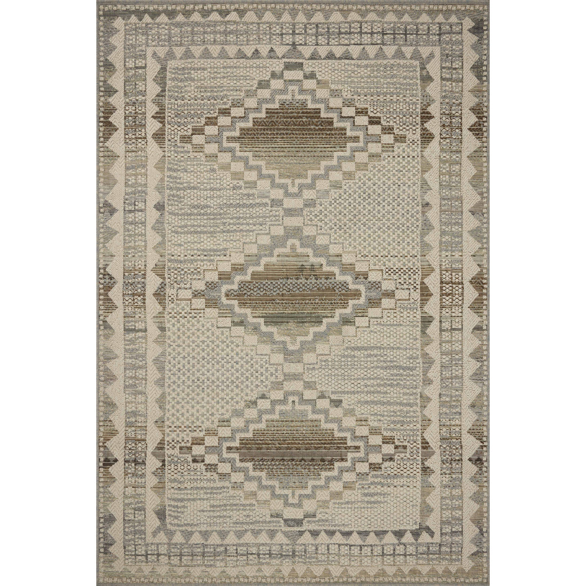 Loloi Saylor Ivory/Granite Indoor/Outdoor Sample Rug by Loloi