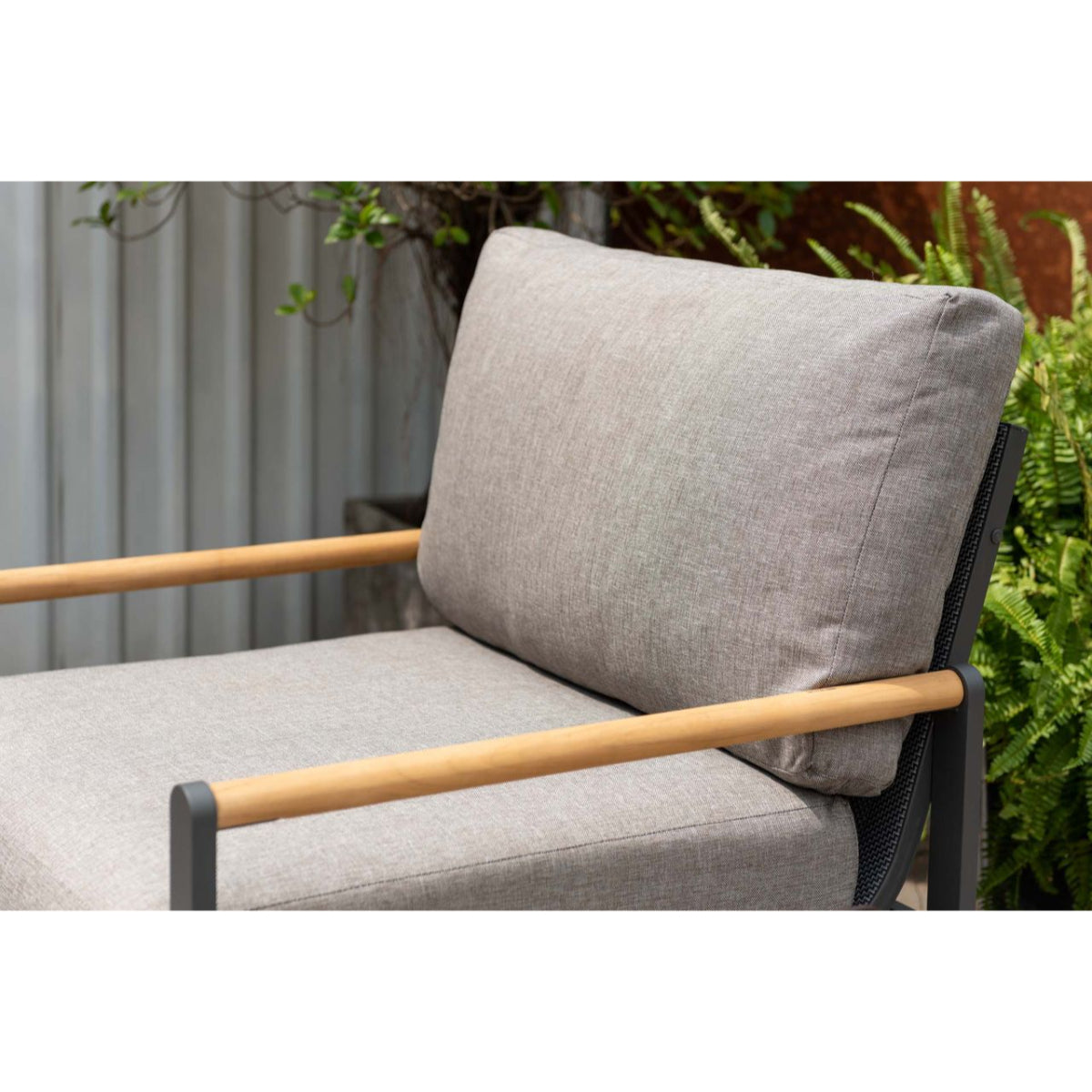 Amber Sofa Teak and Aluminum Chair