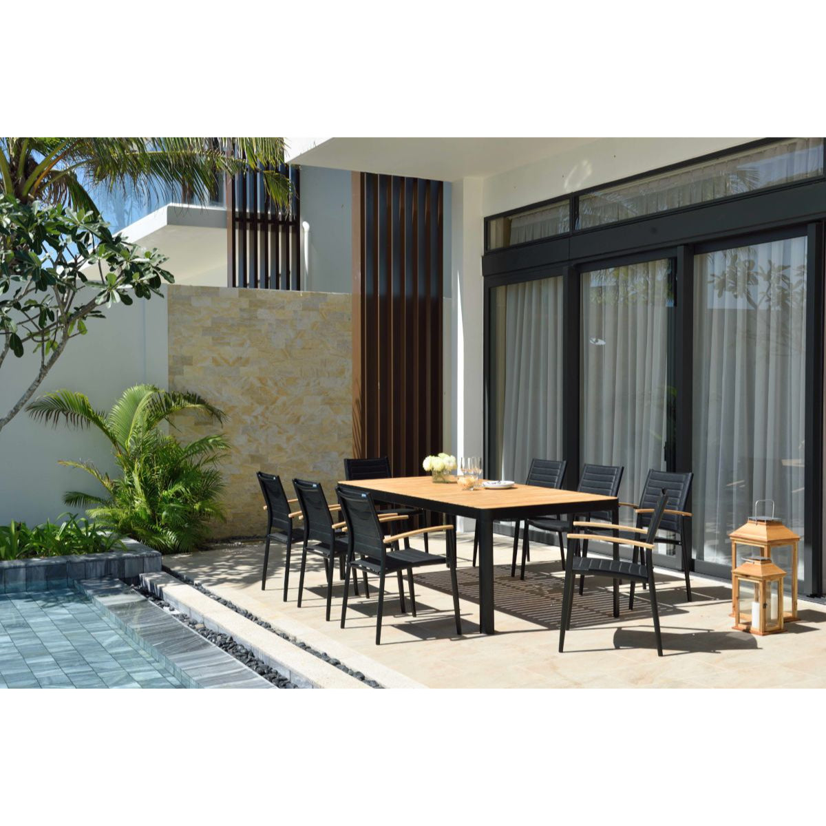 Portals Dark Rectangular Dining Table