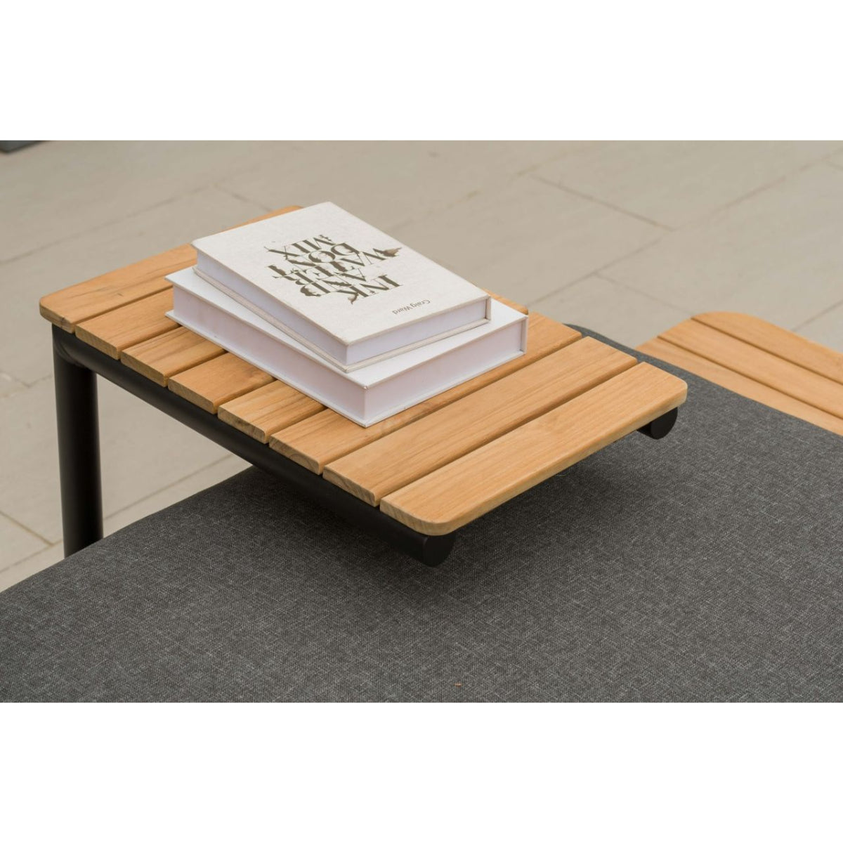 Portals Dark C-Shape Side Table Black