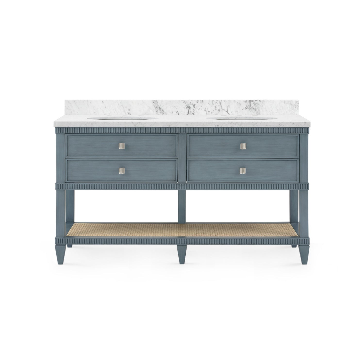 Sienna 2-Drawer Table with 60" Marble Vanity Top