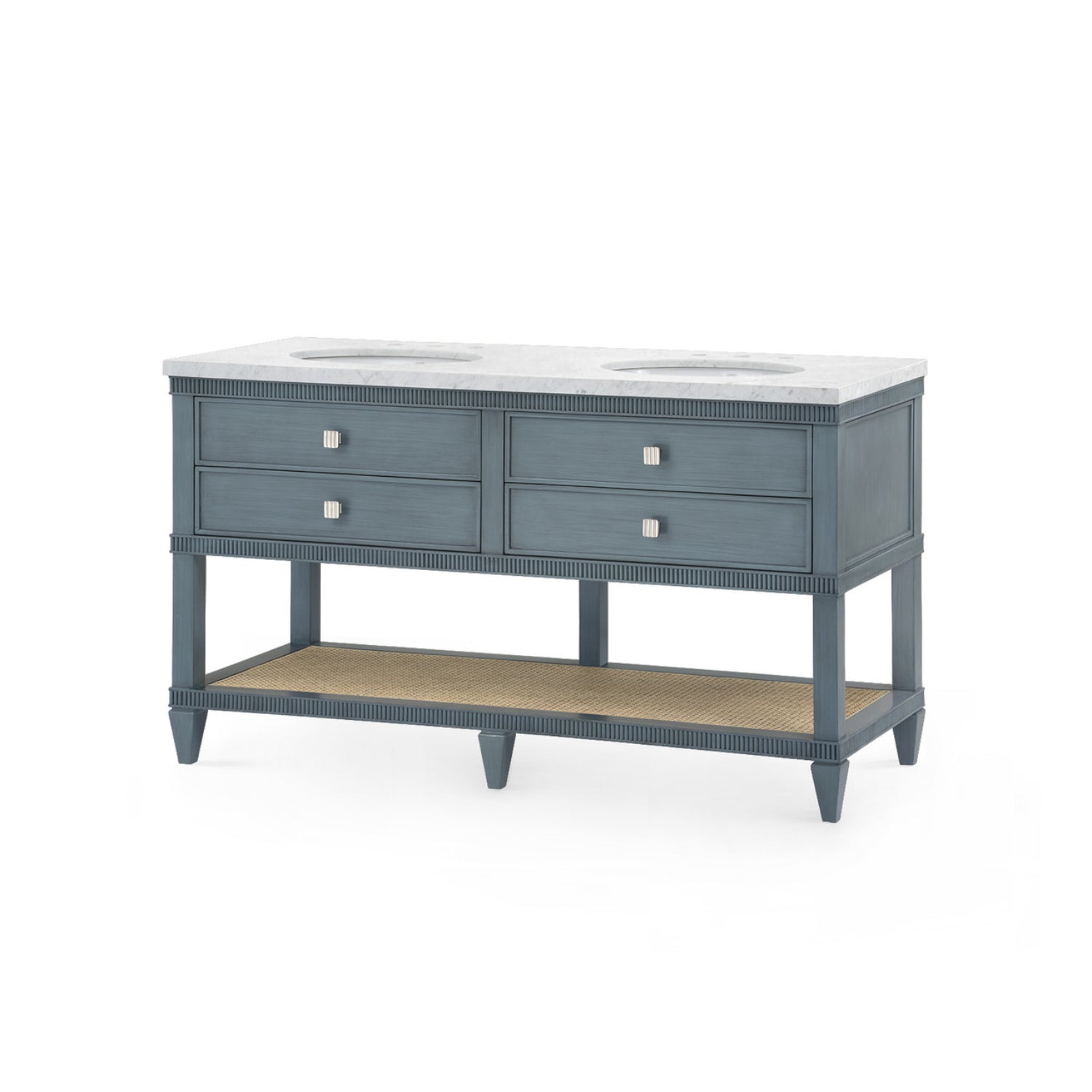 Sienna 2-Drawer Table with 60" Marble Vanity Top