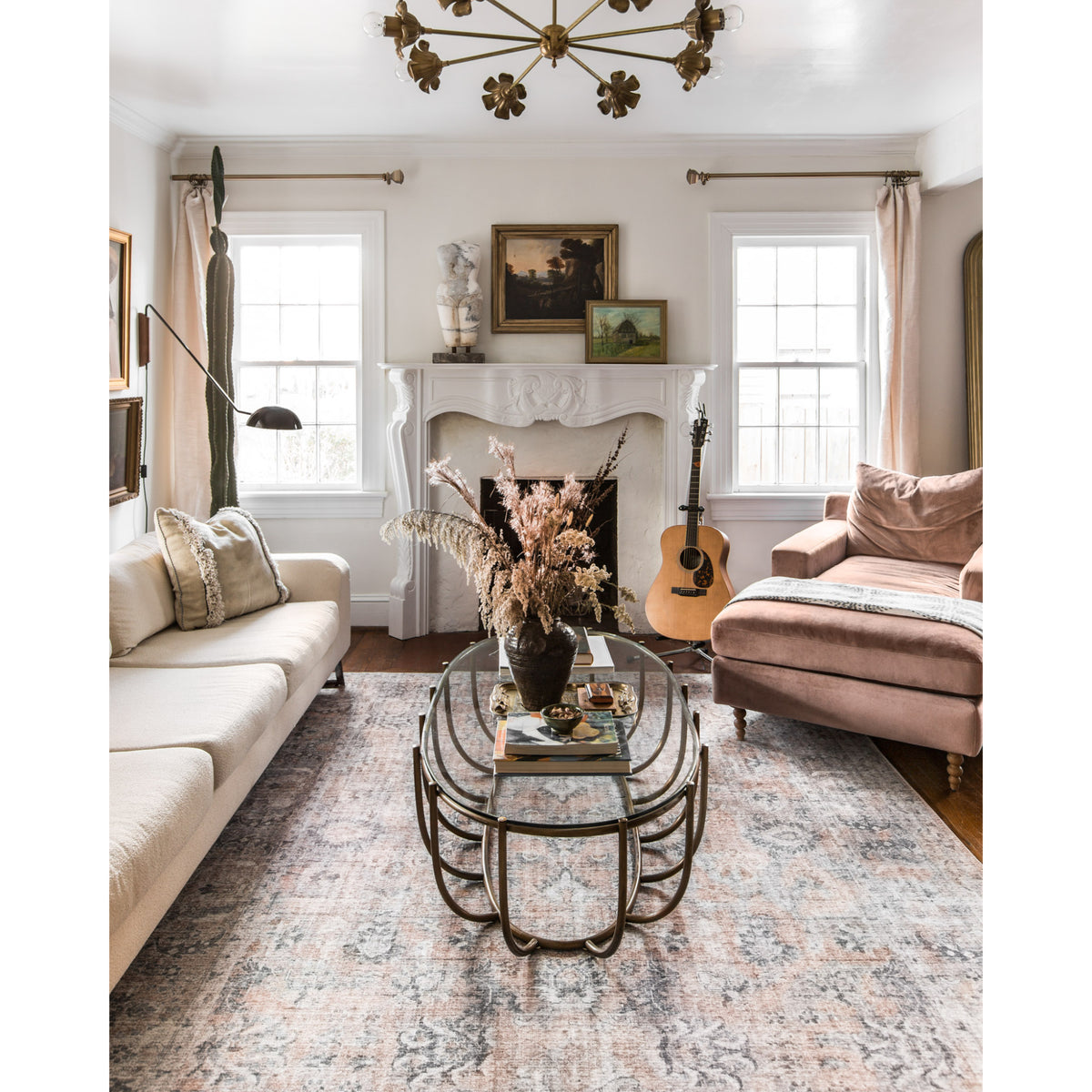 Loloi Skye Blush/Grey Rug by Loloi