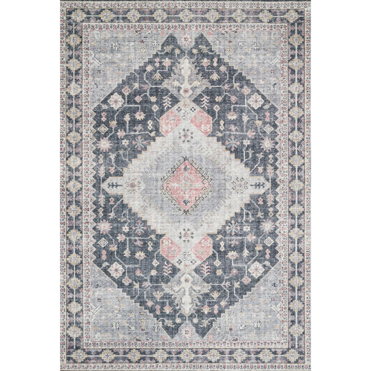Loloi Skye Charcoal/Multi Rug by Loloi