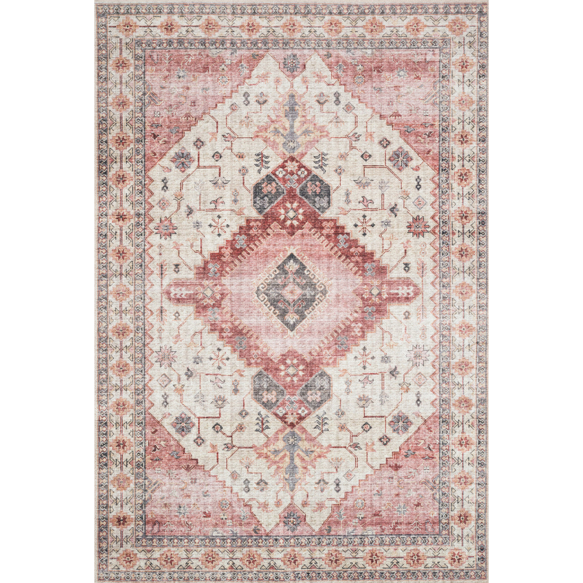 Loloi Skye Ivory/Berry Rug by Loloi