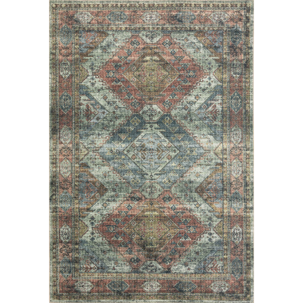 Loloi Skye Apricot/Mist Rug by Loloi