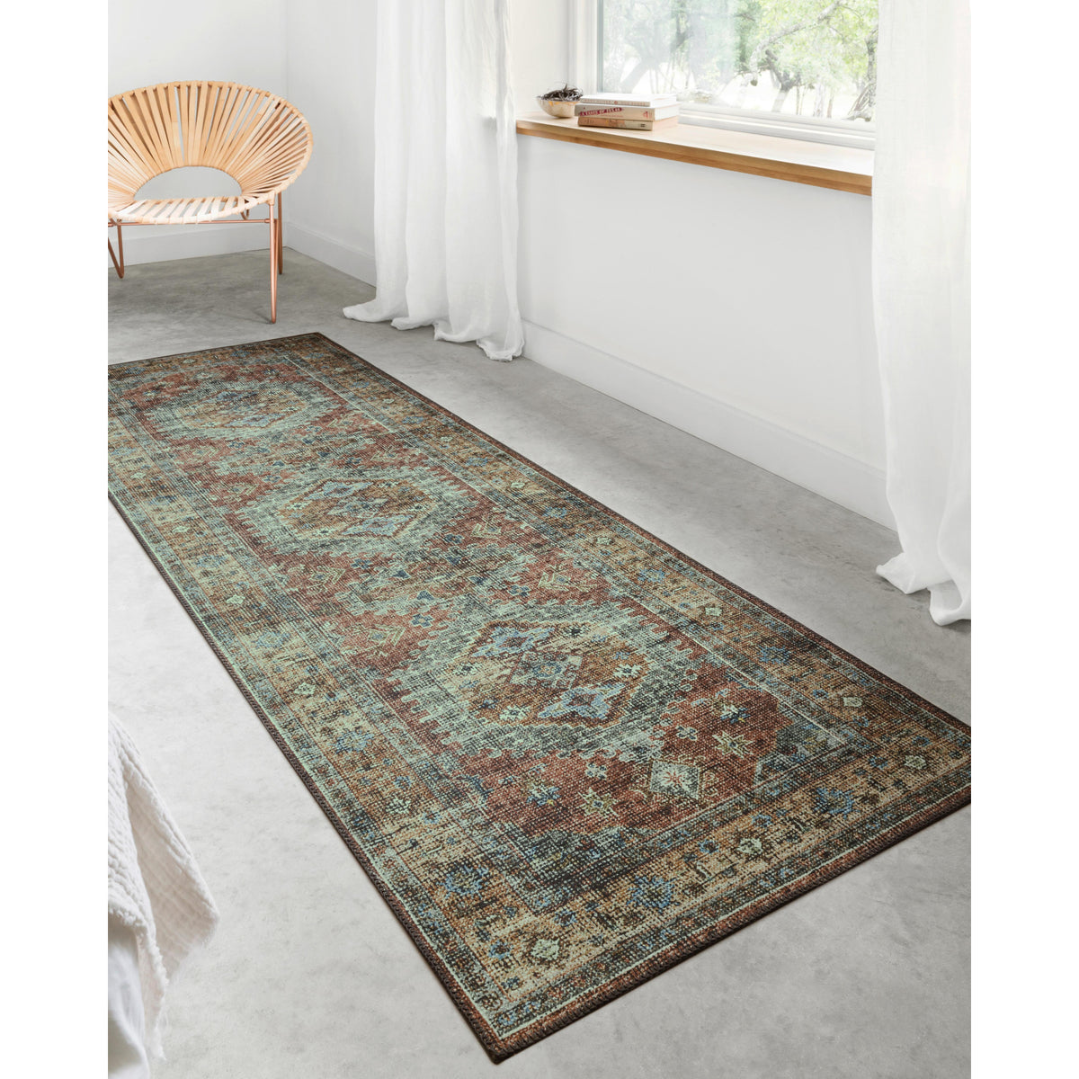 Loloi Skye Terracotta/Sky Rug by Loloi