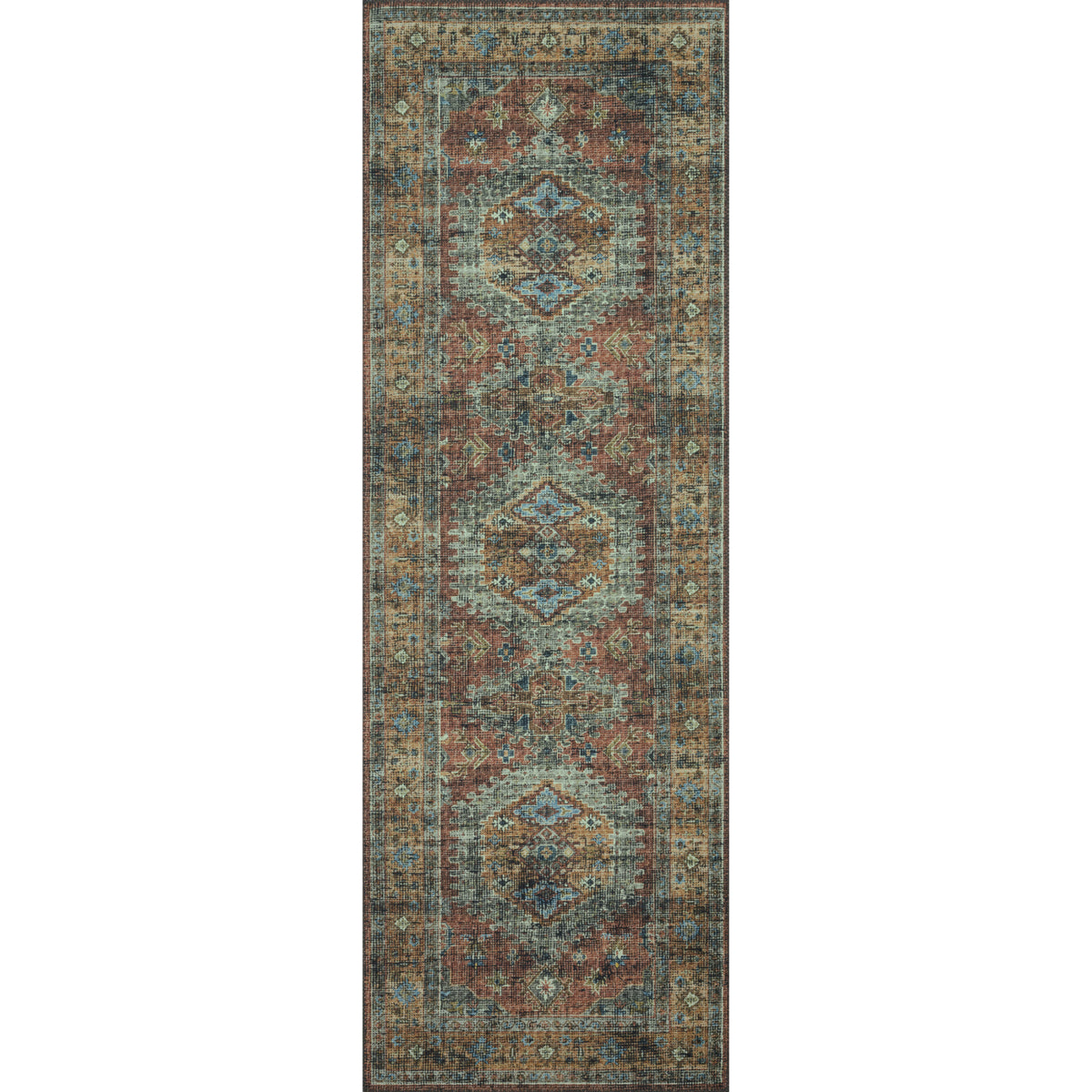 Loloi Skye Terracotta/Sky Rug by Loloi