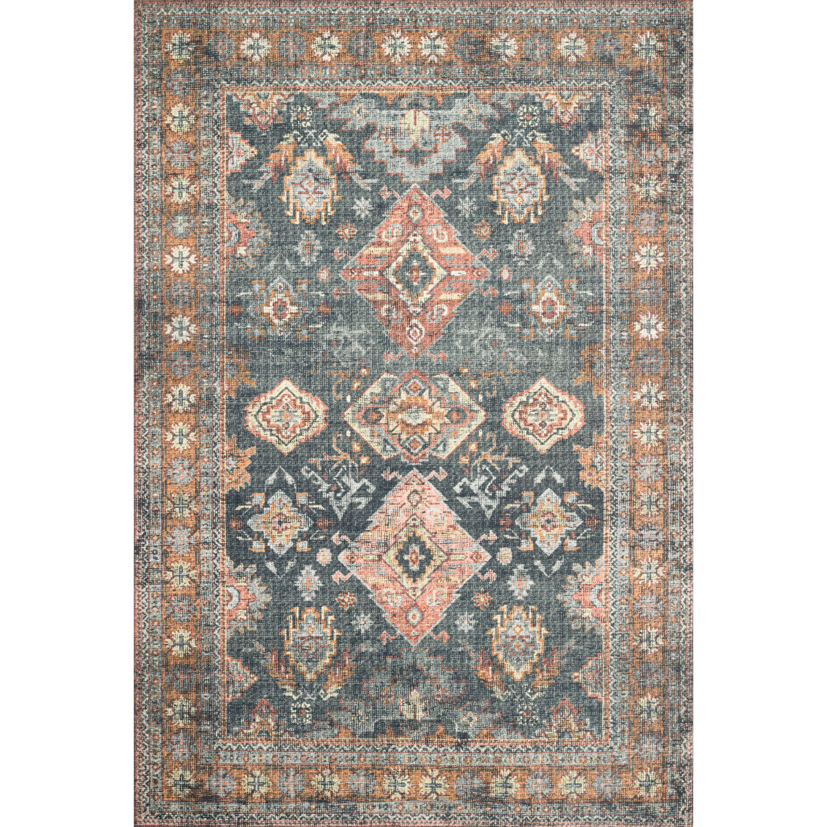 Loloi Skye Sea/Rust Rug by Loloi