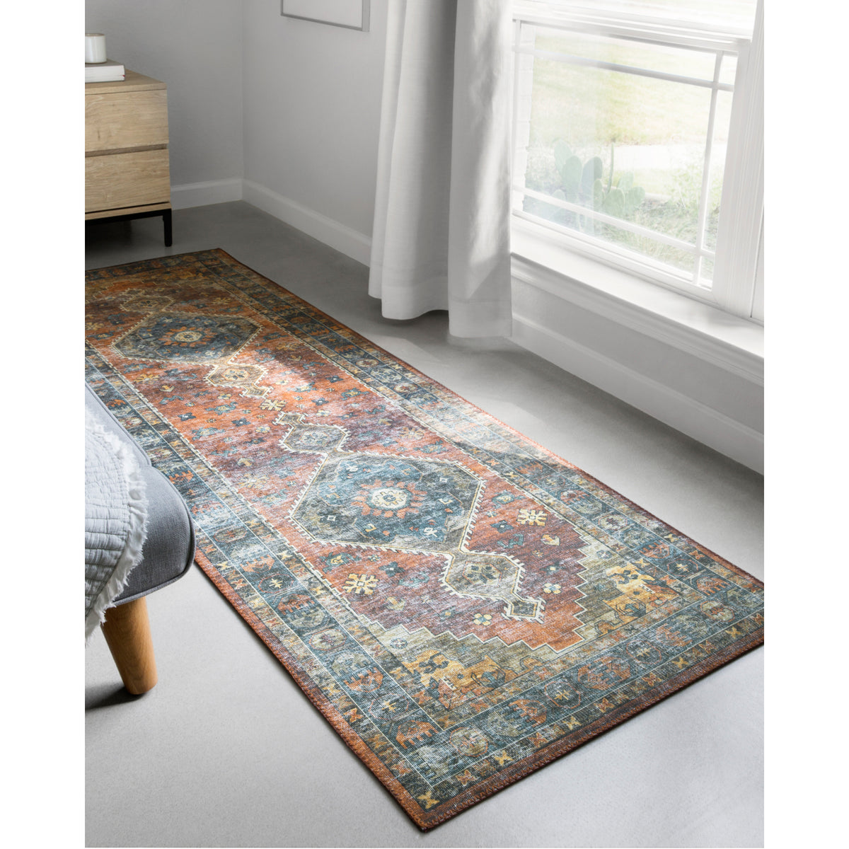 Loloi Skye Rust/Blue Rug by Loloi
