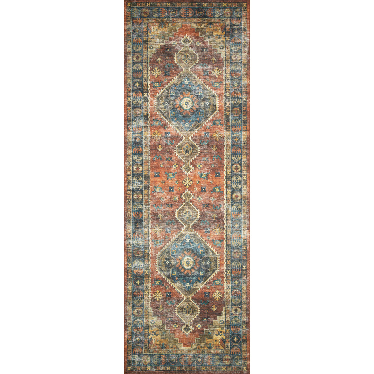 Loloi Skye Rust/Blue Rug by Loloi