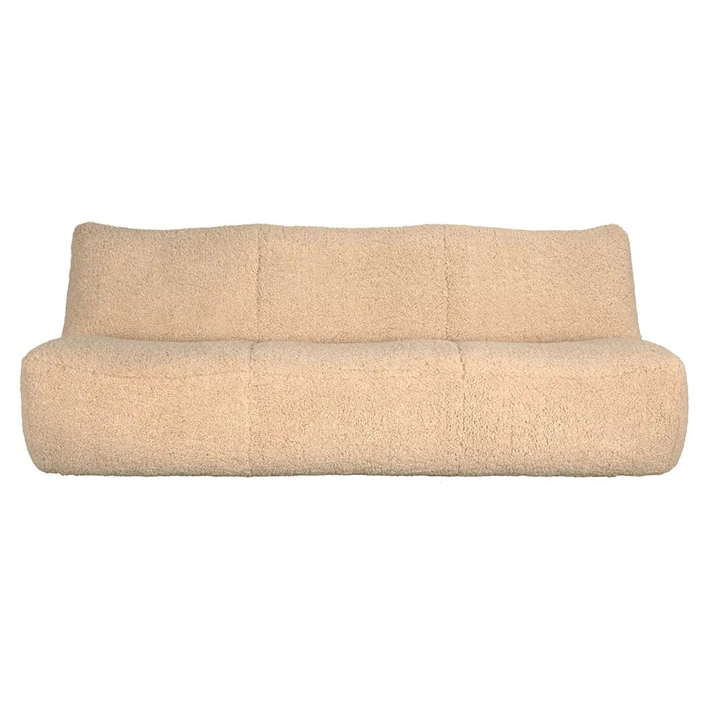 McClain Camel Fabric 3 Seater Sofa