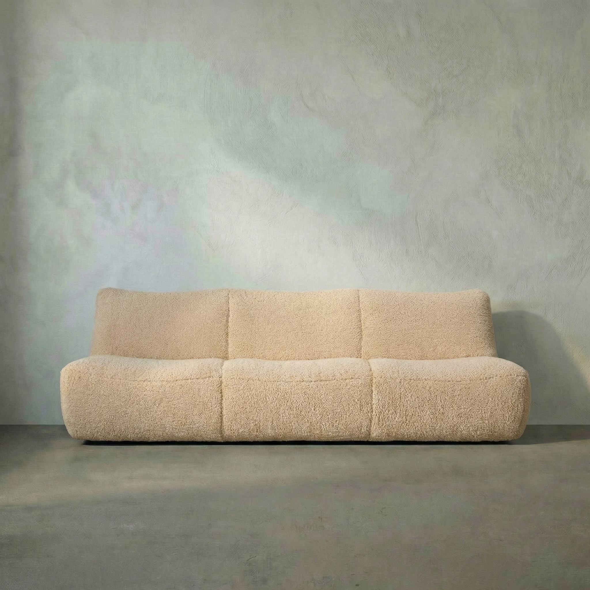 McClain Camel Fabric 3 Seater Sofa