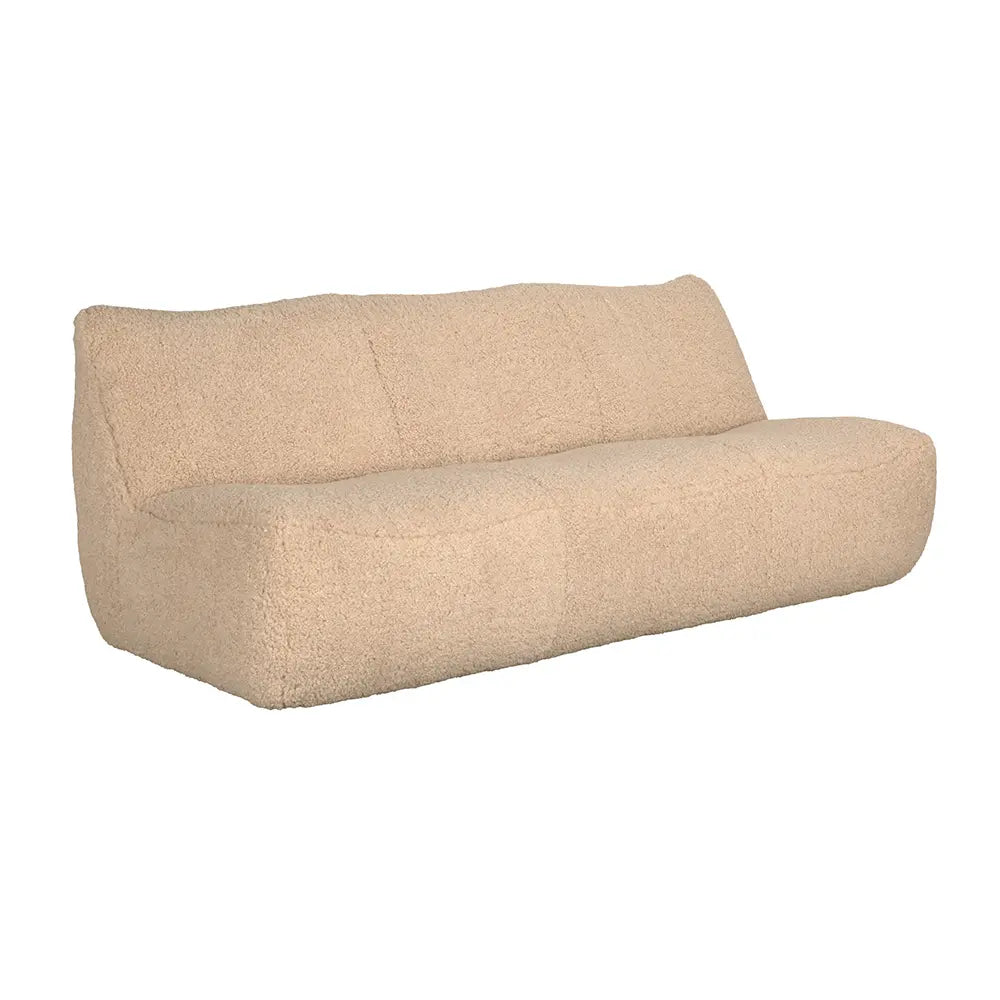 McClain Camel Fabric 3 Seater Sofa