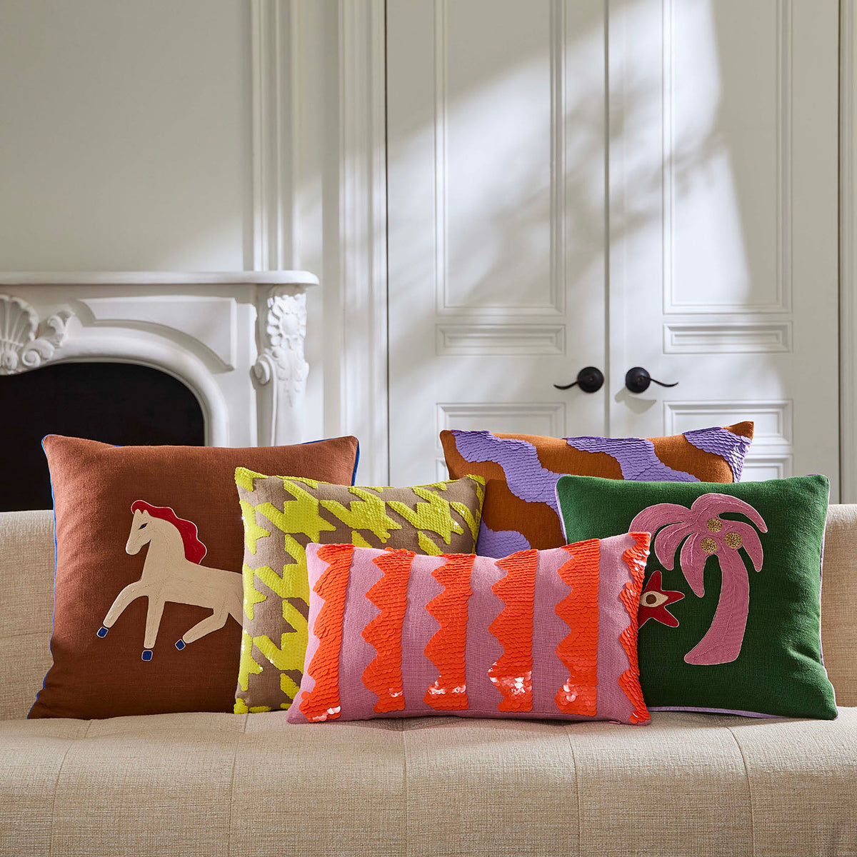Ibiza Houndstooth Pillow