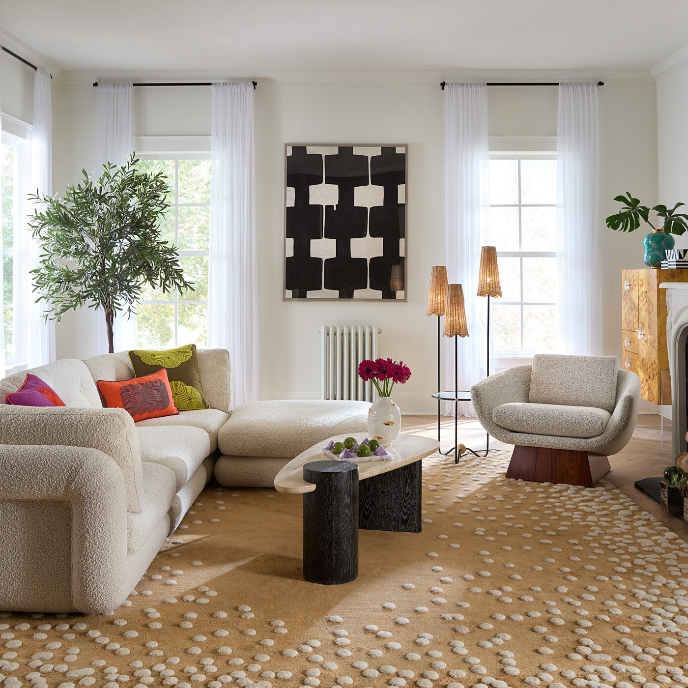 Pompidou 120" Modular Four-Piece Sectional with Ottoman Sectionals Jonathan Adler , Black Friday Sale Jonathan Adler Furniture Sale, Old Bones Co, Mid Century Furniture Sale, Four Hands Furniture, Black Friday Sale Pompidou 120" Modular Four-Piece Sectional with Ottoman,Gus Sale, Perigold Pompidou 120" Modular Four-Piece Sectional with Ottoman Sectionals Black Friday Sale , Perigold Sale Pompidou 120" Modular Four-Piece Sectional with Ottoman,Pompidou 120" Modular Four-Piece Sectional with Ottoman Lulu and